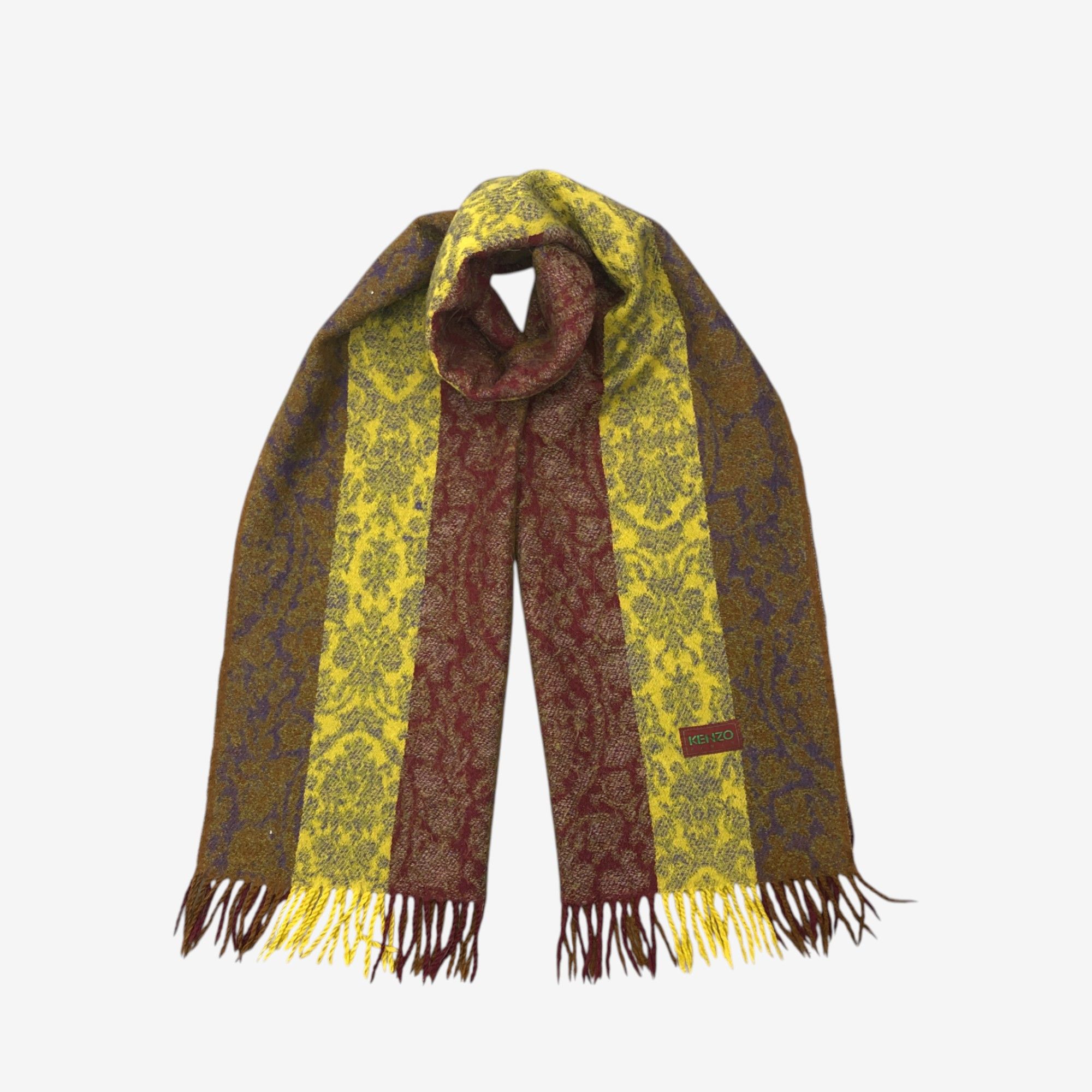 Kenzo Vintage Kenzo Scarf Muffler Wool Fringe Winter Scarves Size ONE SIZE - 1 Thumbnail