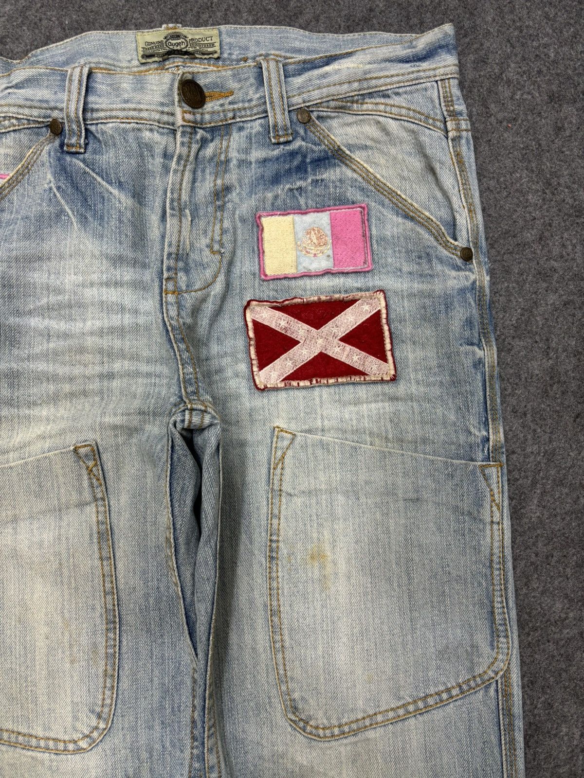 Japanese Brand 💥Insane Style Patches X Shots Distressed MPocket Denim F663 Size US 32 / EU 48 - 4 Thumbnail