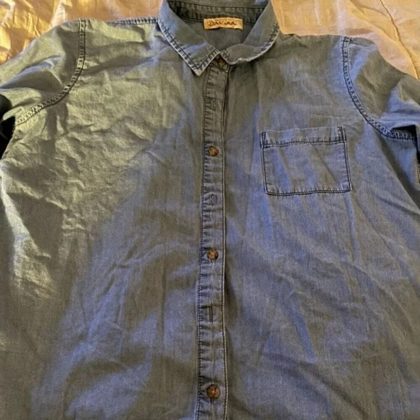The Unbranded Brand Davina denim button up shirt. Size XXL / US 16-18 / IT 52-54 - 1 Thumbnail