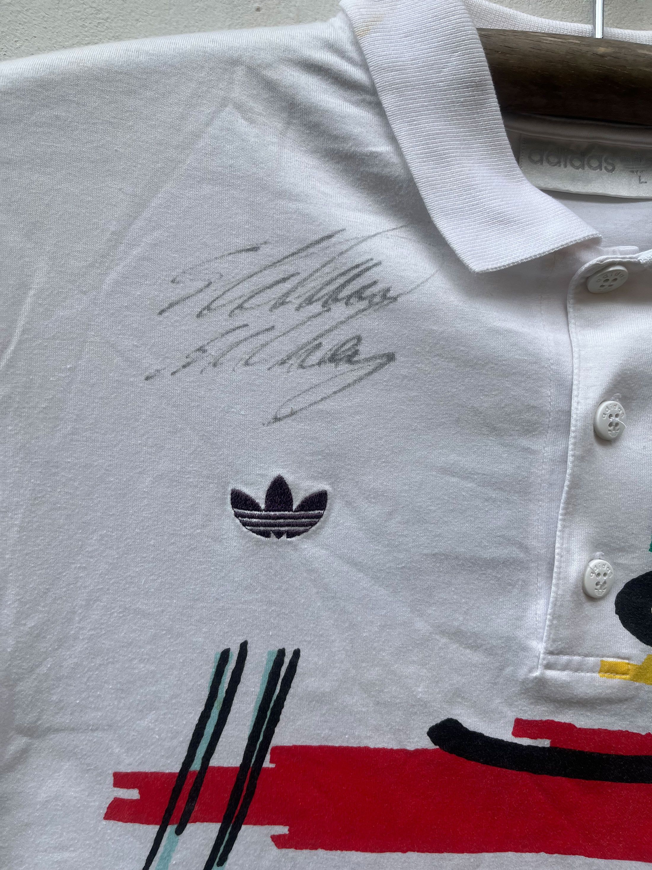 Adidas Vintage Adidas Classic Trefoil Stefan Edberg Tennis 90s Size US L / EU 52-54 / 3 - 3 Thumbnail