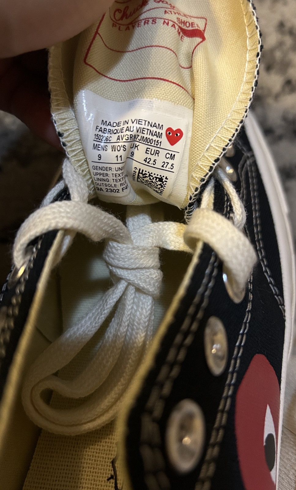 Comme des Garcons PLAY × Converse CONVERSE X COMME DES GARÇONS PLAY Chuck 70 printed Sneaker Size US 9 / EU 42 - 7 Thumbnail