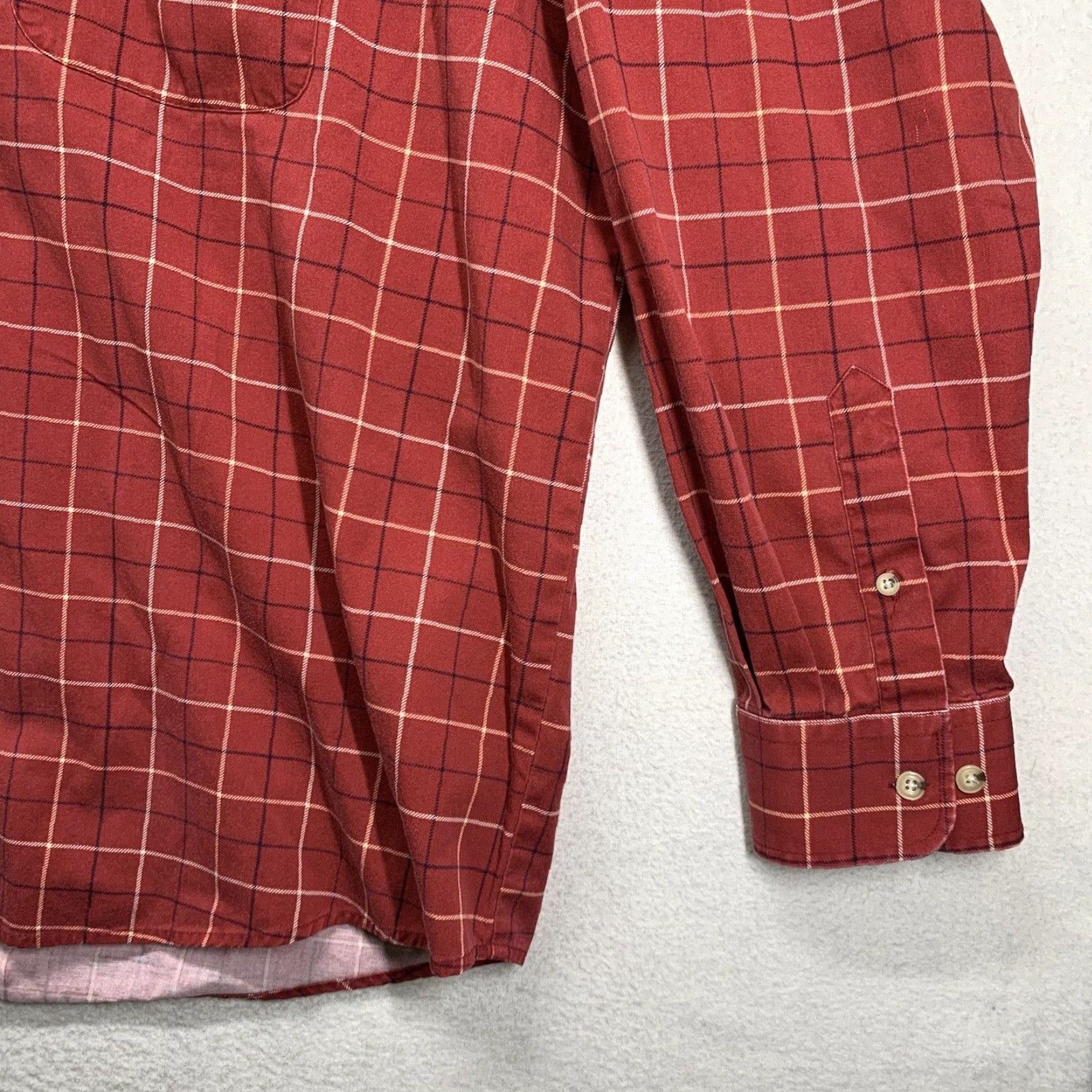 Vintage Natural Issue Men's Wrinkle-Free Plaid Button-Down Shirt 2XL Red Outdoor Classic Size US XXL / EU 58 / 5 - 4 Thumbnail