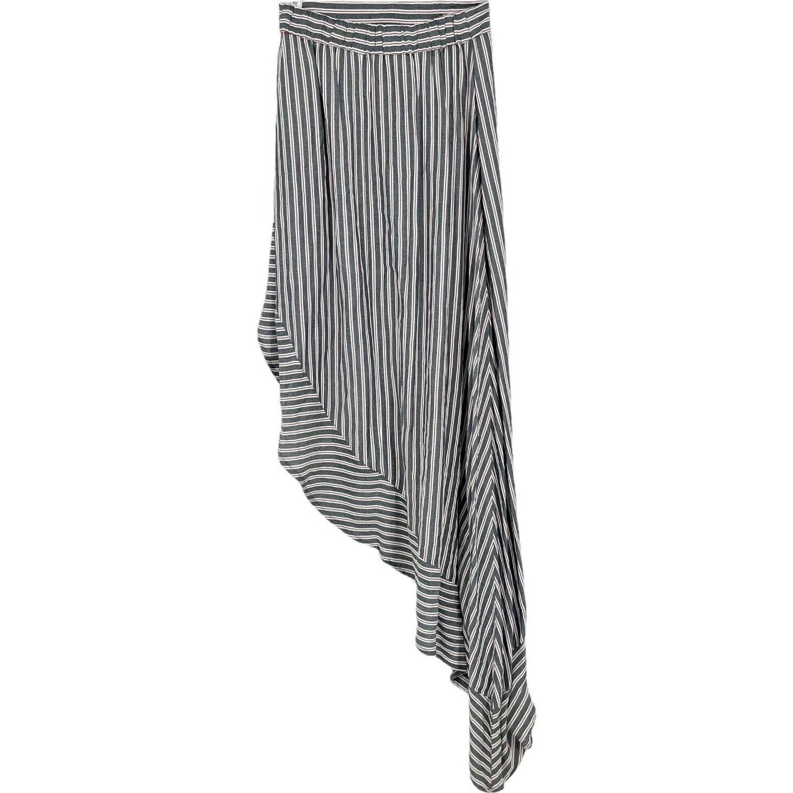 Other Lulus Stripe Burgundy Navy Asymmetrical Maxi Skirt Size XS Size 25" / US 0 / IT 36 - 2 Thumbnail