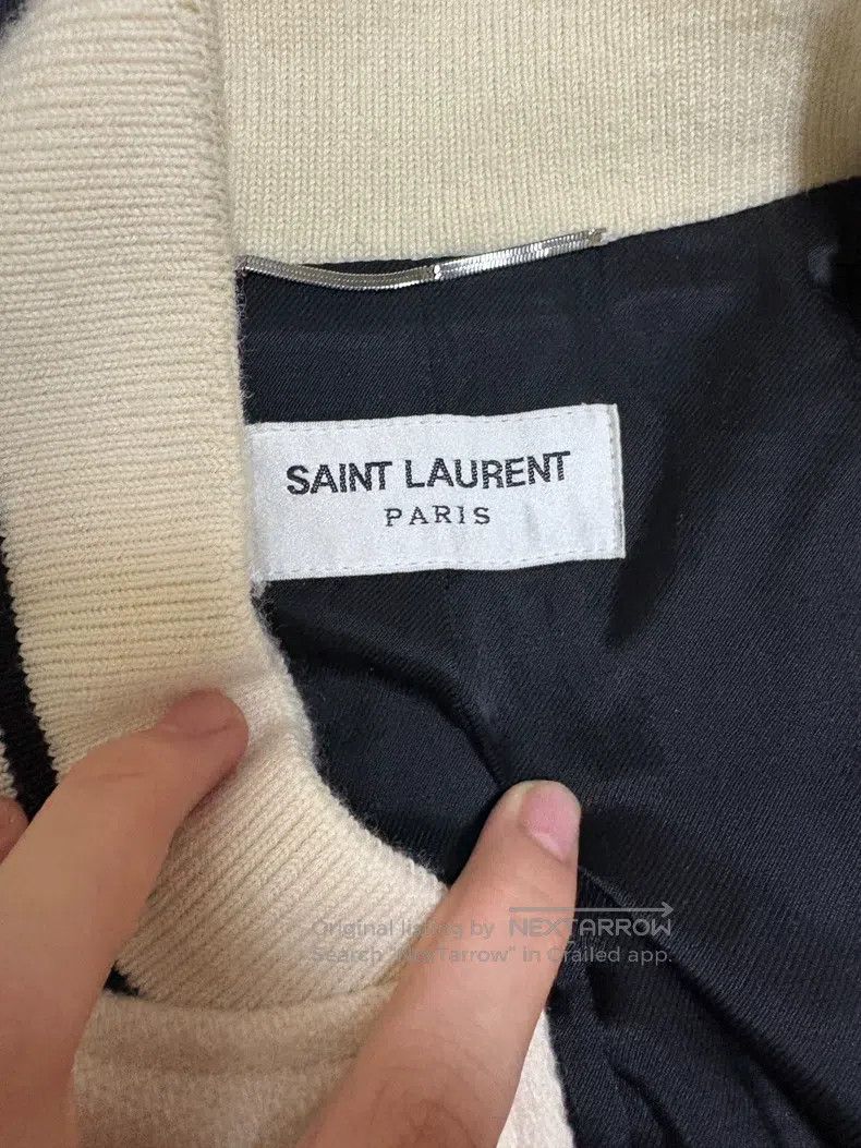 Saint Laurent Paris Saint Laurent Paris White wool blend leather baseball jack Size US S / EU 44-46 / 1 - 5 Thumbnail