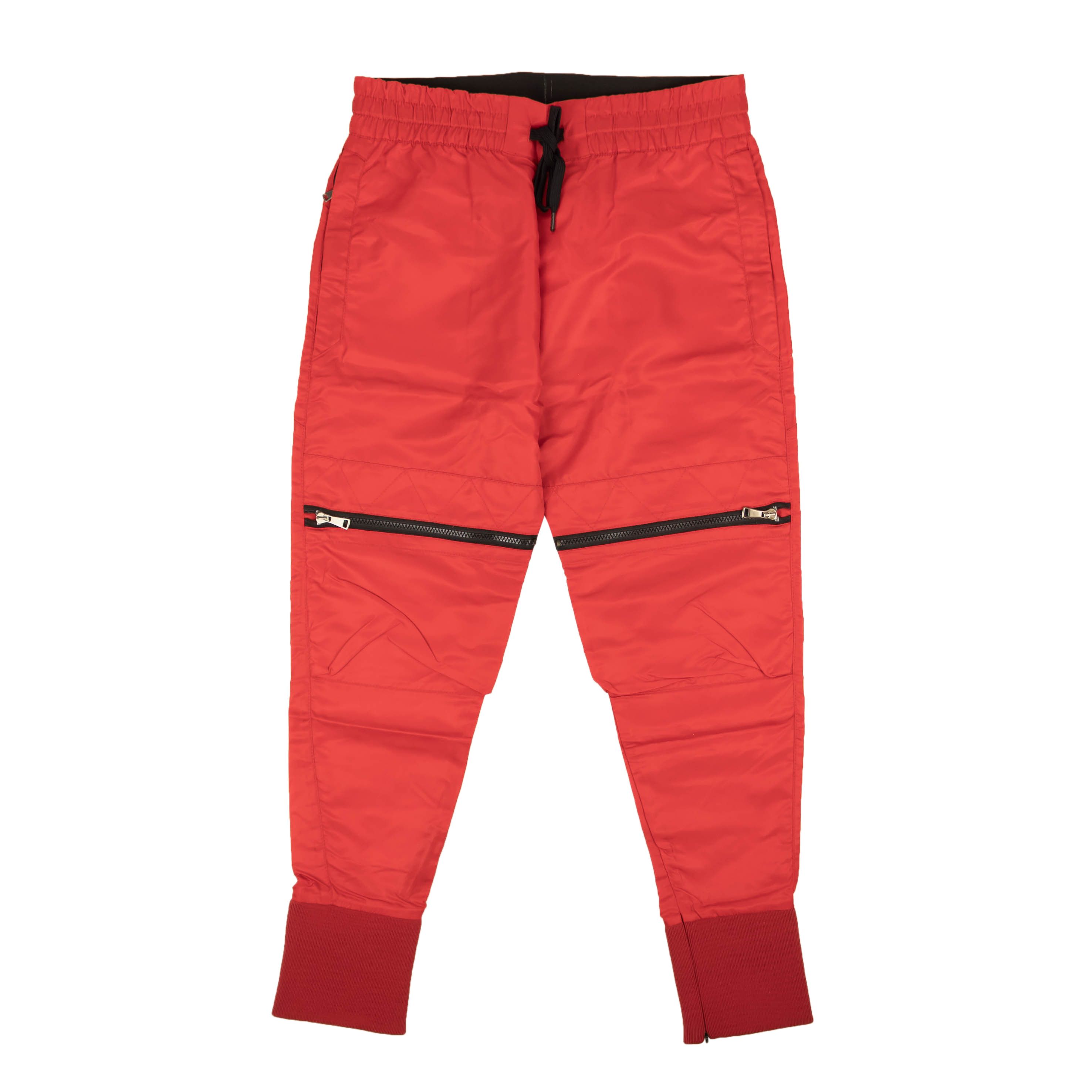 image of Pyer Moss Red Satin Zipper Pants Size Xs, Men's