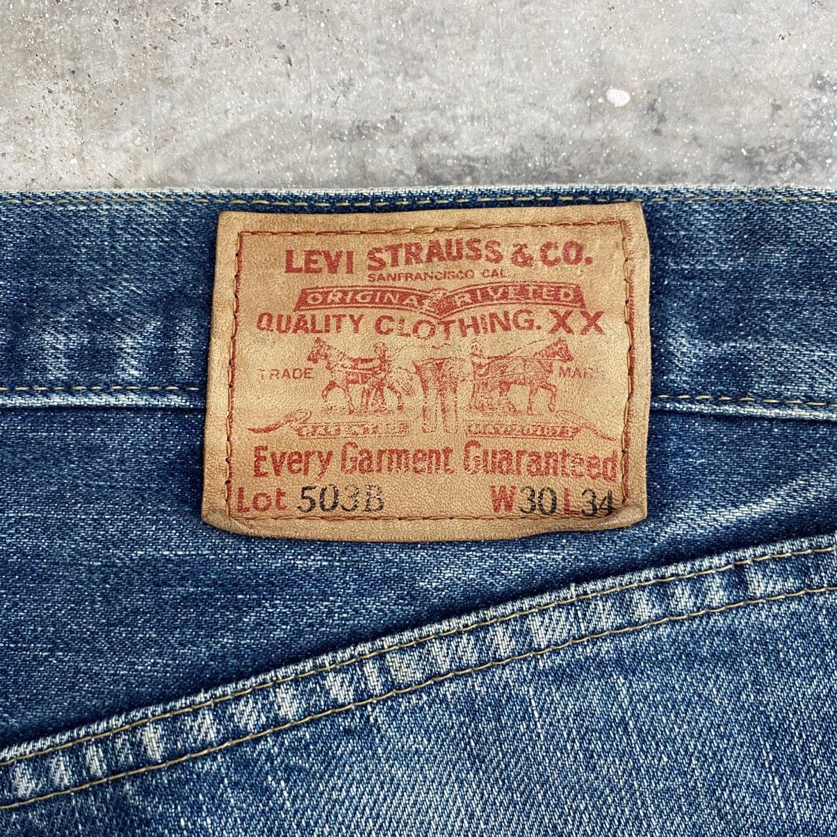 Levi's Vintage 90’s Levis 503B Big E Faded Blue Selvedge LVC Jeans Size US 30 / EU 46 - 14 Thumbnail