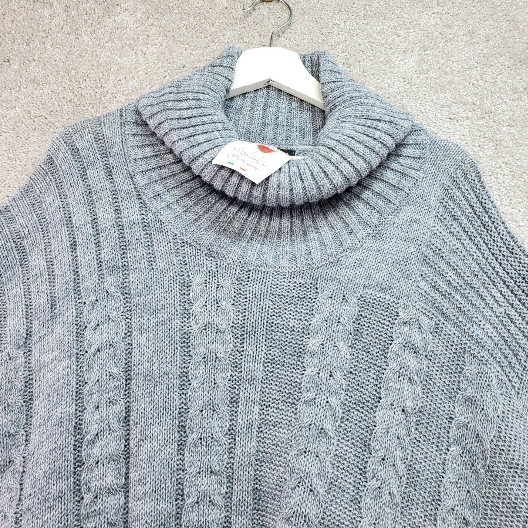 Vintage VINTAGE Maison Pholya Sweater Vest Women S/M Gray Acrylic Cable Knit Turtleneck Pullover Size S / US 4 / IT 40 - 2 Thumbnail