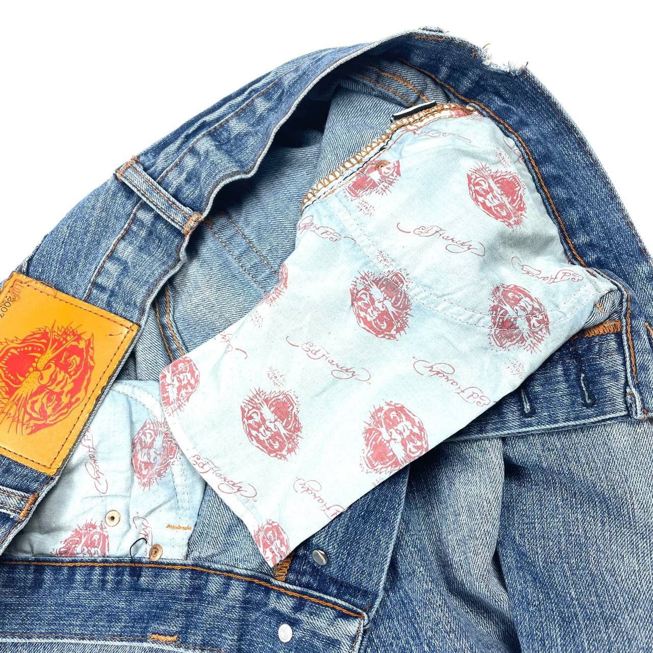 Ed Hardy Crazy Rare Ed Hardy Avant Garde Denim Jeans Size: 32 - 33 Size US 33 - 9 Thumbnail