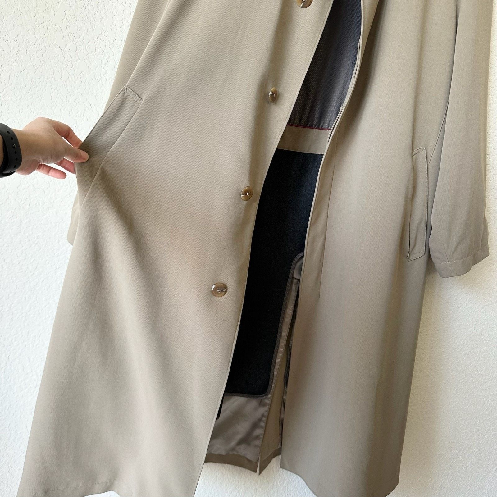 Sanyo SANYO Trench Coat Earth Beige Lined Belted Breath Thermo NWT Size US M / EU 48-50 / 2 - 7 Thumbnail