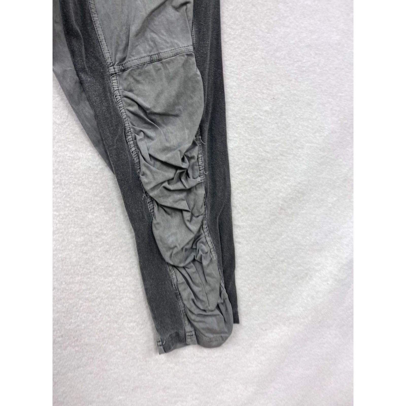 Vintage Wearables Mens L Gray Cotton Spandex Ruched Panel Pants Size L Size 36" / US 14 / IT 50 - 4 Thumbnail