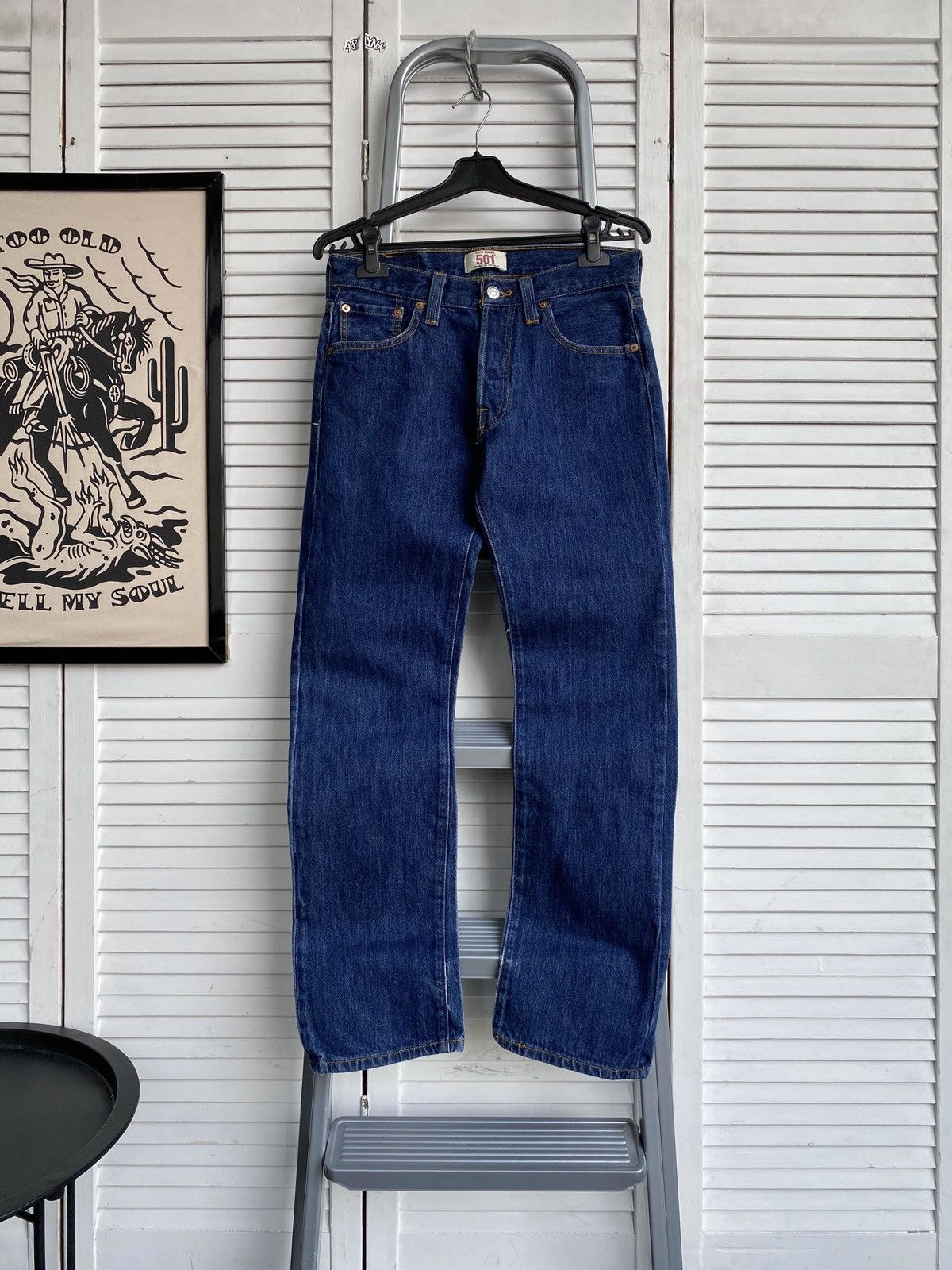 Levi's × Vintage Vintage Levis 501 Blue Denim Jeans Pants Haiti Size US 29 - 2 Thumbnail