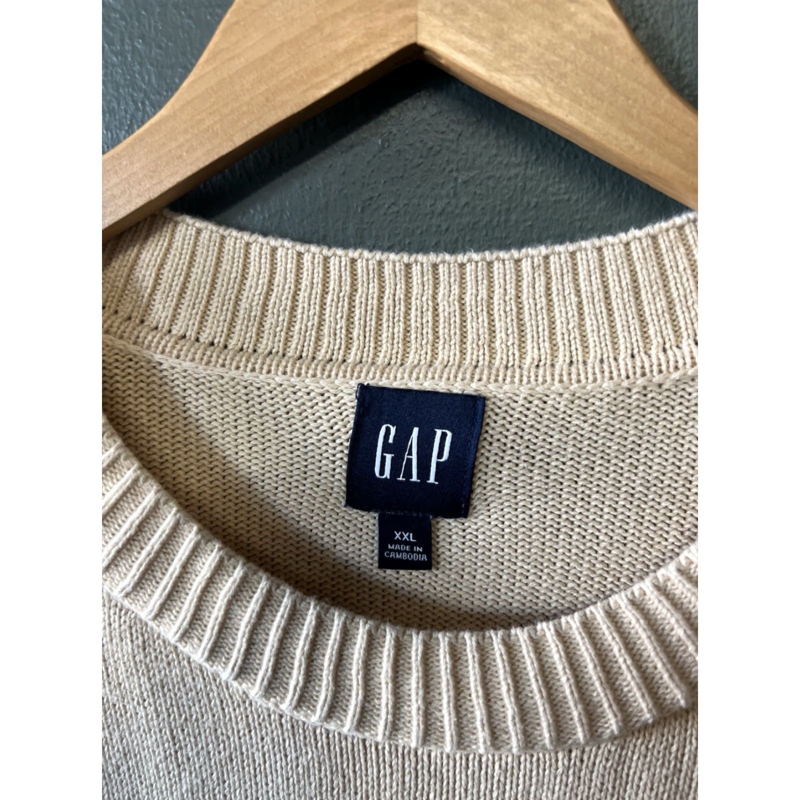 Gap Gap Beige Long Sleeve Knit Pullover Sweatshirt 2XL Women Shirt Sweater Crew Neck Pullover Beige 2XL Womens Size XXL / US 16-18 / IT 52-54 - 3 Thumbnail