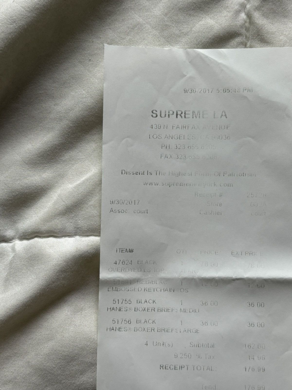 Supreme Supreme 2017 Overdyed Long Sleeve Grey Size US XL / EU 56 / 4 - 6 Thumbnail