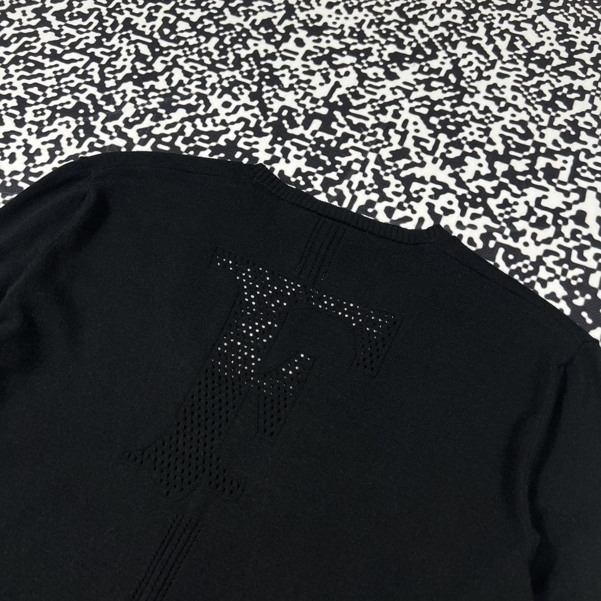 Ferre Vintage Y2K Ferre Gianfranco Luxury Big Logo Mesh Sweater Size S / US 4 / IT 40 - 6 Thumbnail