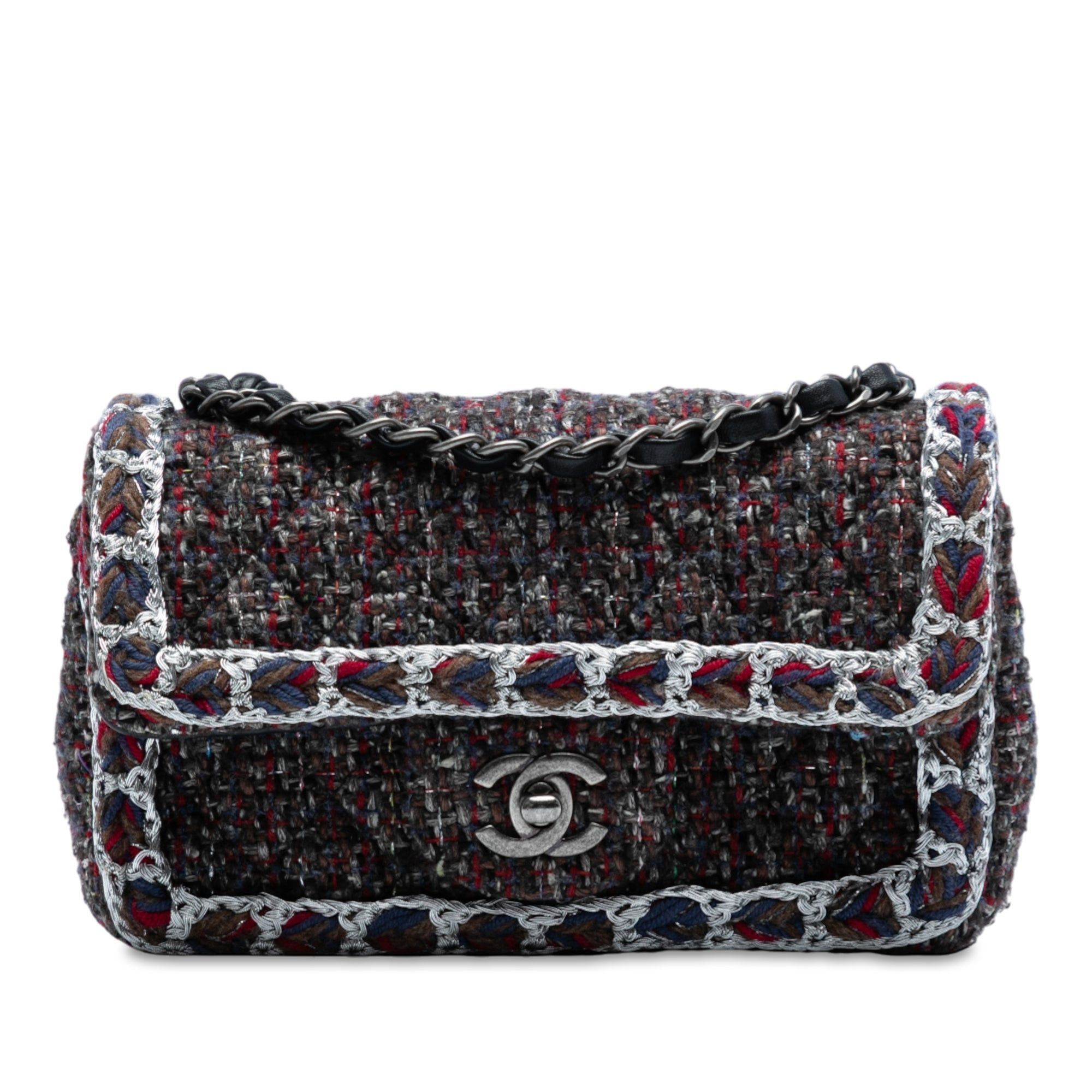 Chanel Mini Rectangular Classic Tweed Braided Single Flap Size ONE SIZE - 1 Thumbnail