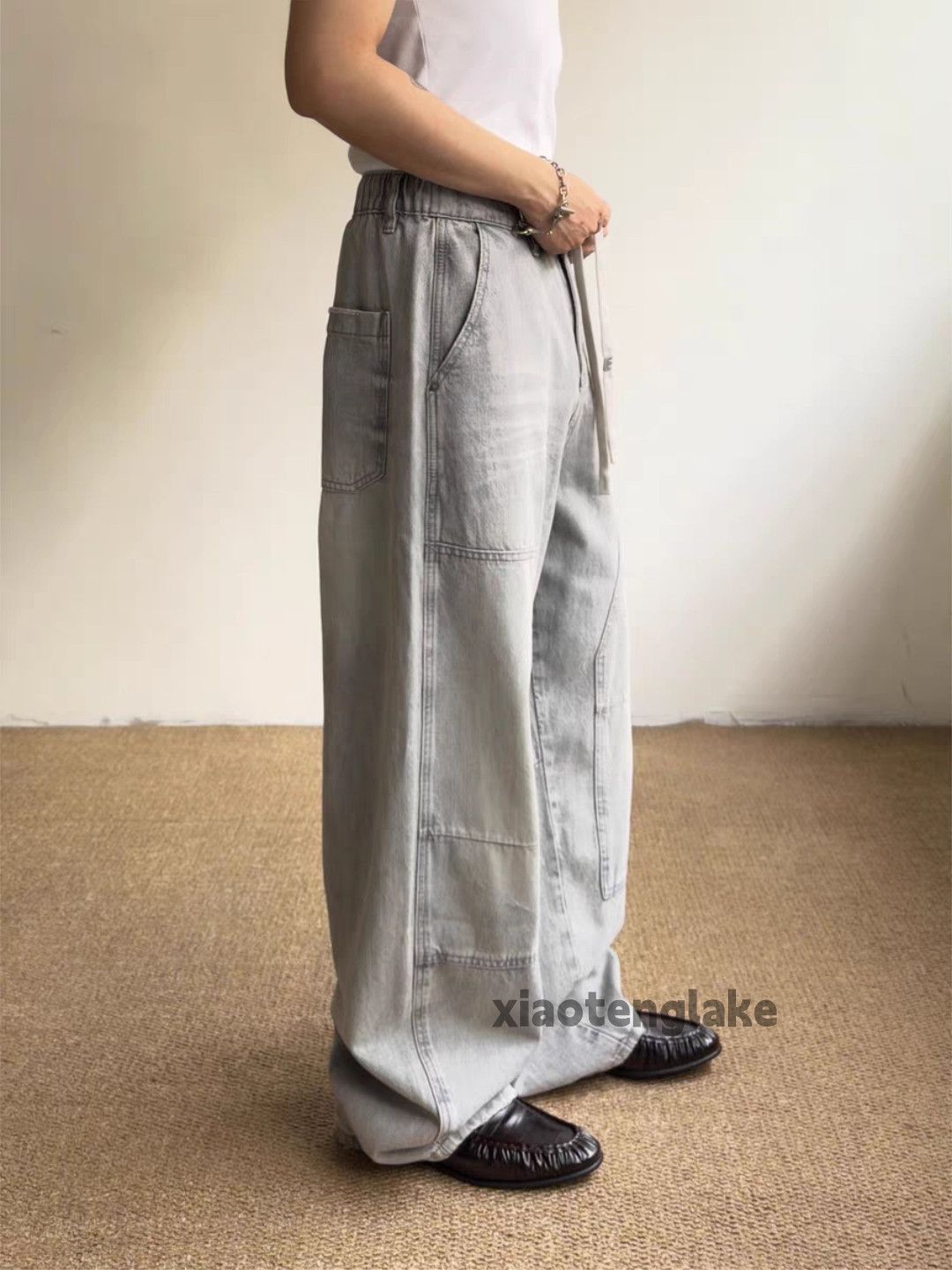 Jean xz Balenciaga rickowens style baggy wide carpenter jeans Size US 30 / EU 46 - 6 Thumbnail