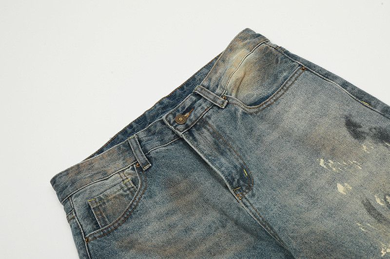 Vintage American vibe retro graffiti straight wide-leg hip-hop jeans Size US 32 / EU 48 - 3 Thumbnail