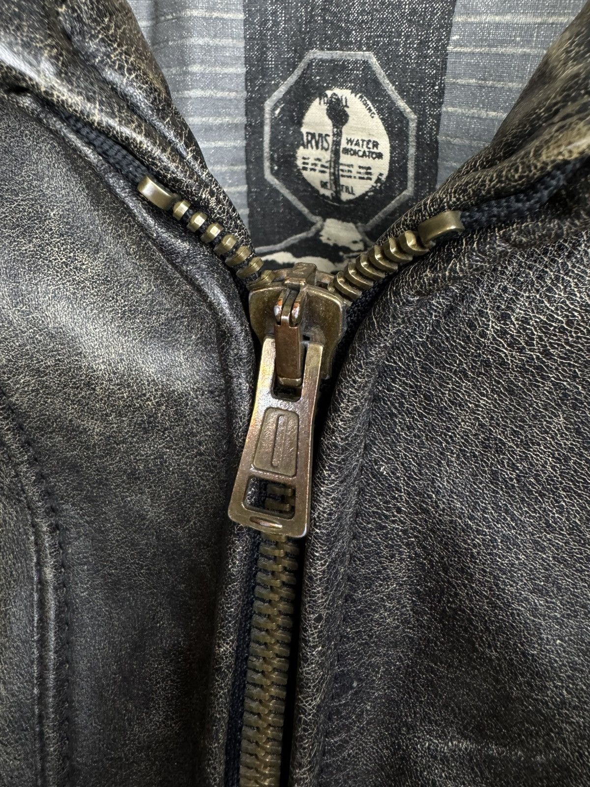Replay Replay vintage black faded leather bomber trucker’s jacket Size US L / EU 52-54 / 3 - 9 Thumbnail
