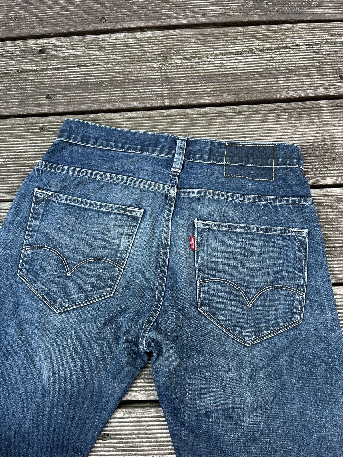 Levi's Vintage 00s Levis 504 Navy Faded Blue Jeans Pants 30x32 Size US 30 / EU 46 - 6 Thumbnail