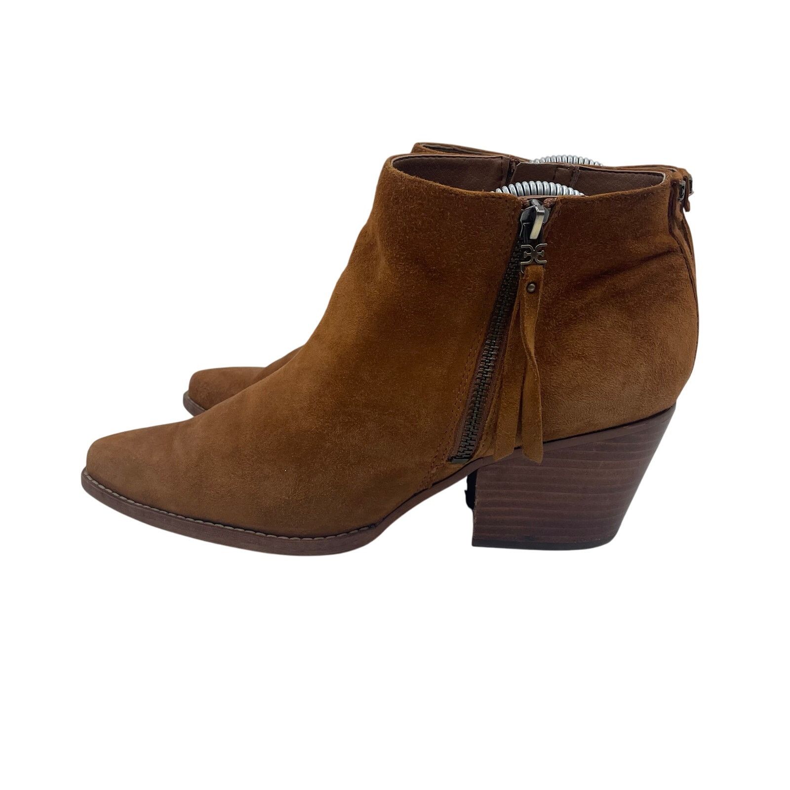 Sam Edelman Sam Edelman Walden Bootie Ankle Boots Zipper Suede Brown 8.5 Size US 8.5 / IT 38.5 - 2 Thumbnail