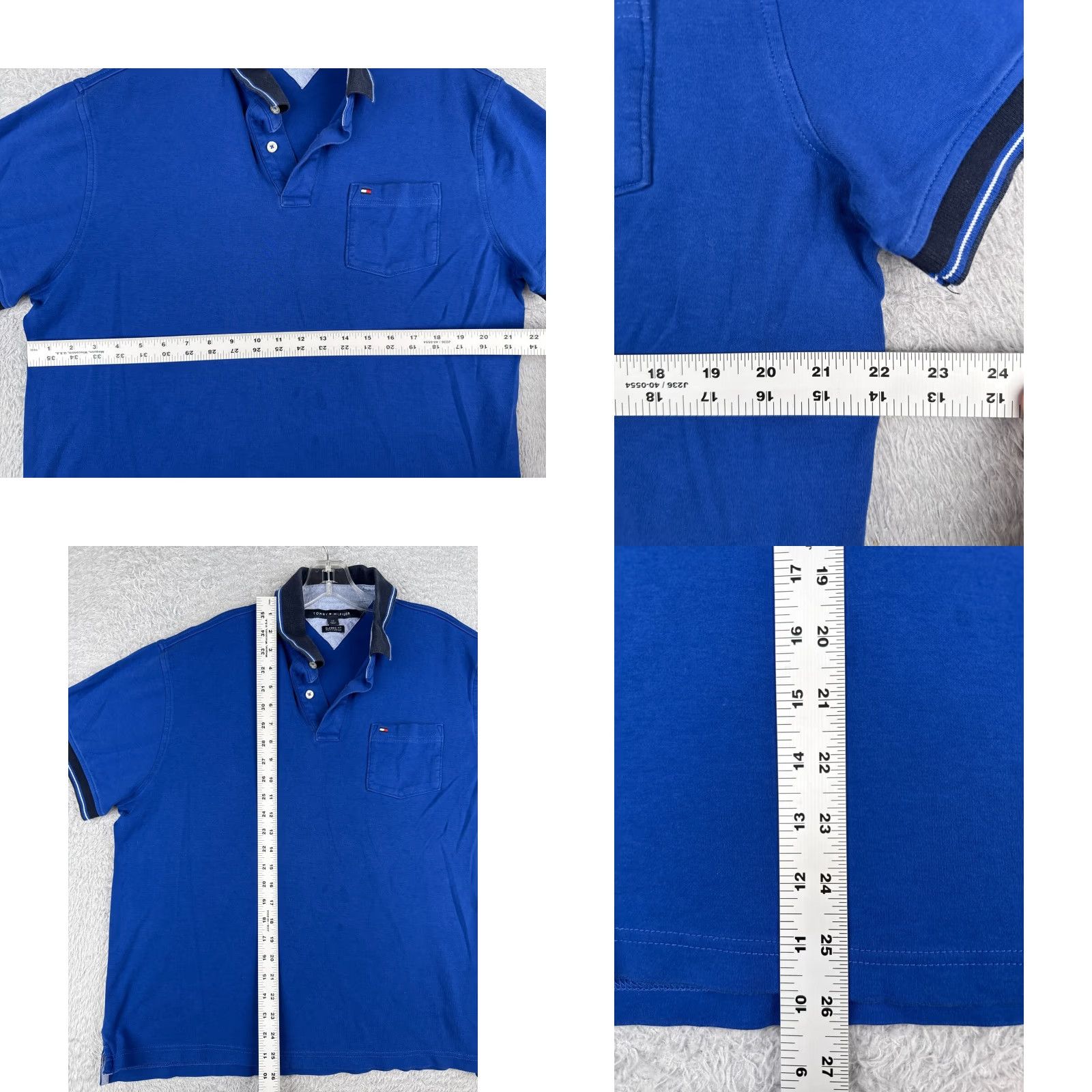 Tommy Hilfiger Tommy Hilfiger Polo Shirt Men Large Blue Classic Fit 100% Cotton Golf Casual Size US L / EU 52-54 / 3 - 8 Thumbnail