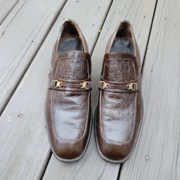 Mason's Vintage 60s Mason Shoes Brown Leather Gator Horsebit Vamp Mo Size US 11 / EU 44 - 4 Thumbnail