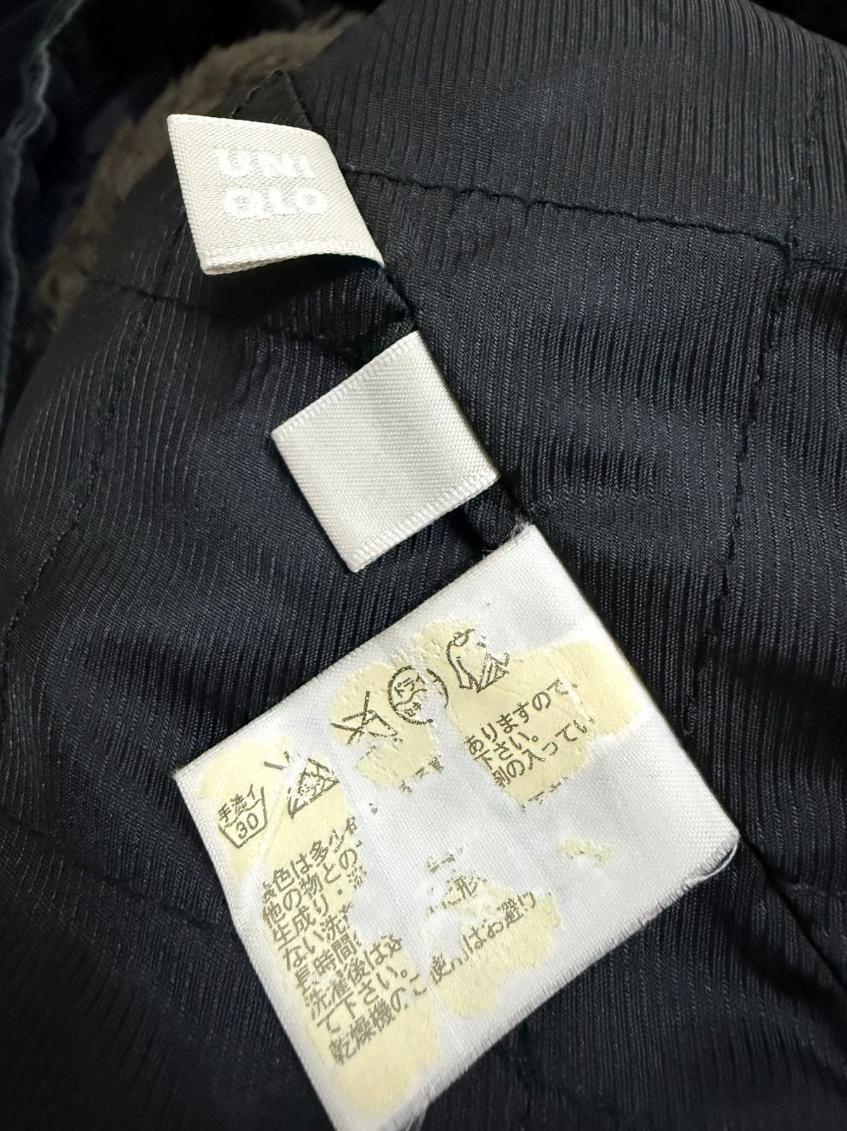 UNIQLO FAUX FUR DONUT BUTTON CUDROY JACKET