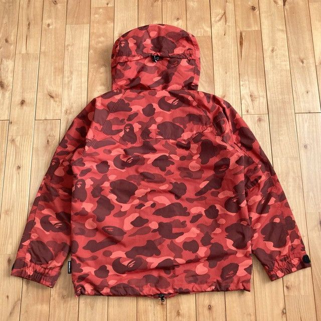 Bape BAPE Red camo hoodie snowboard jacket a bathing ape Size US L / EU 52-54 / 3 - 3 Thumbnail