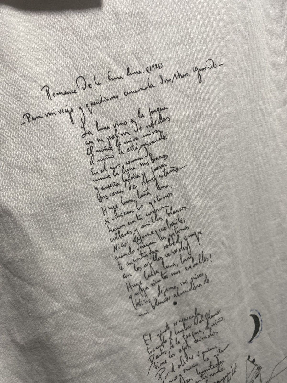 Vintage Federico Garcia Lorca Art Tee XL DS 90s Granada museum Size US XL / EU 56 / 4 - 6 Thumbnail