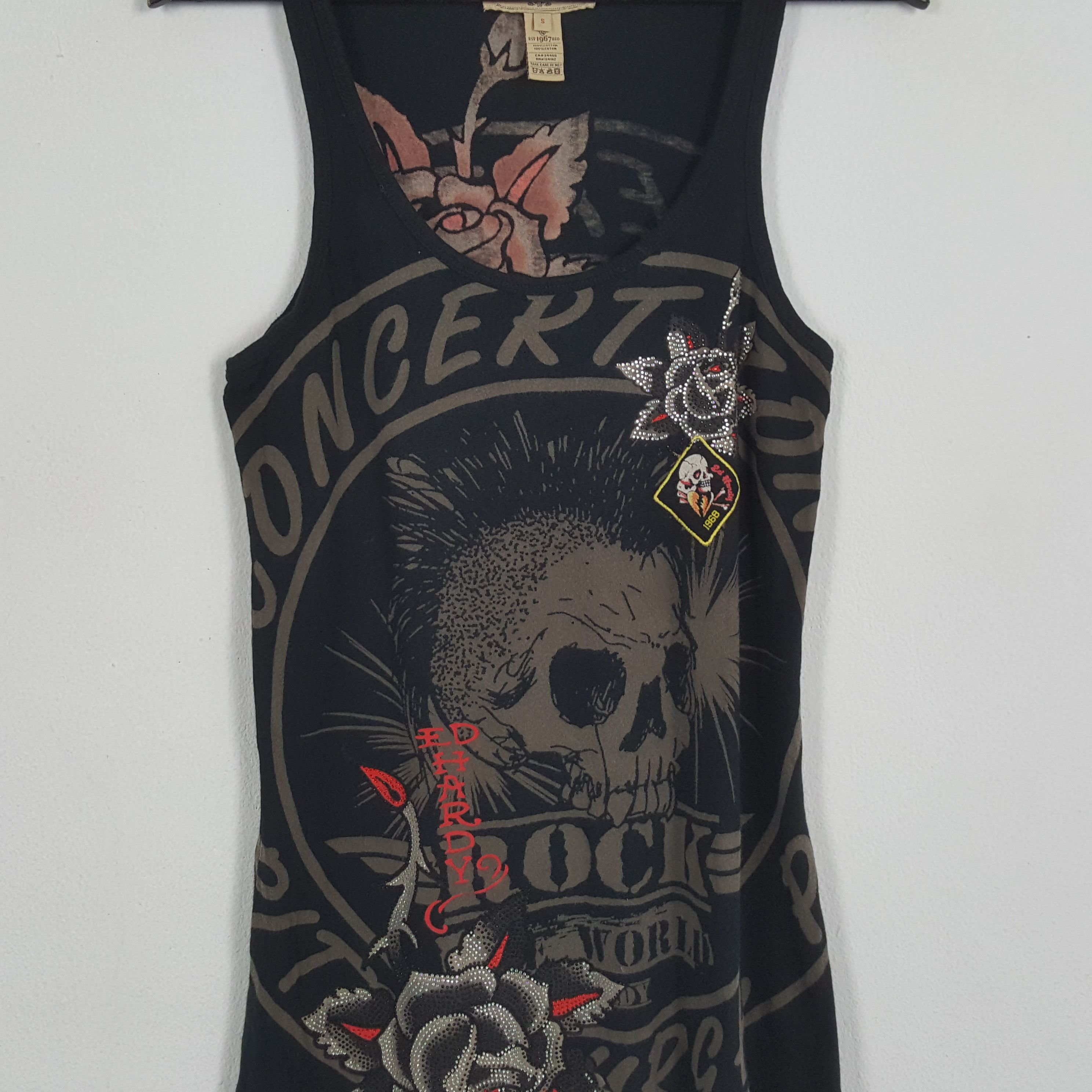 Christian Audigier × Ed Hardy × Vintage ED HARDY by CHRISTIAN AUDIGIER Rock Punk Style Tank Top Size US XS / EU 42 / 0 - 2 Thumbnail