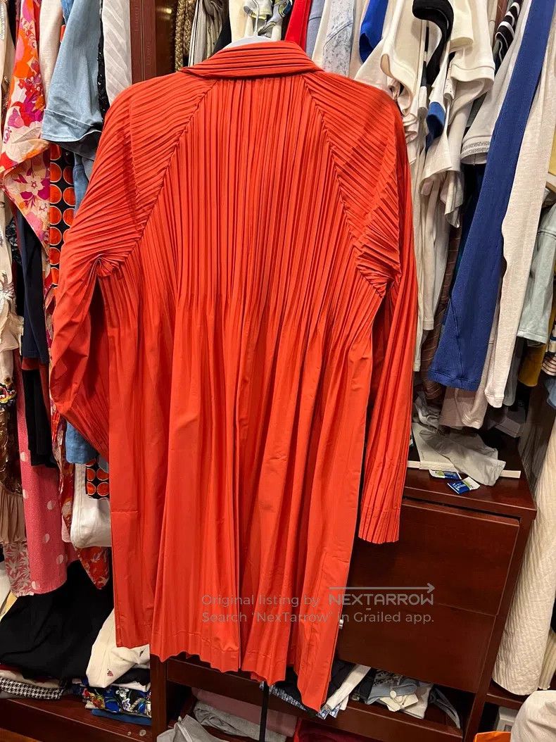 Issey Miyake Issey Miyake Pumpkin Orange Trench Coat Size M / US 6-8 / IT 42-44 - 6 Thumbnail