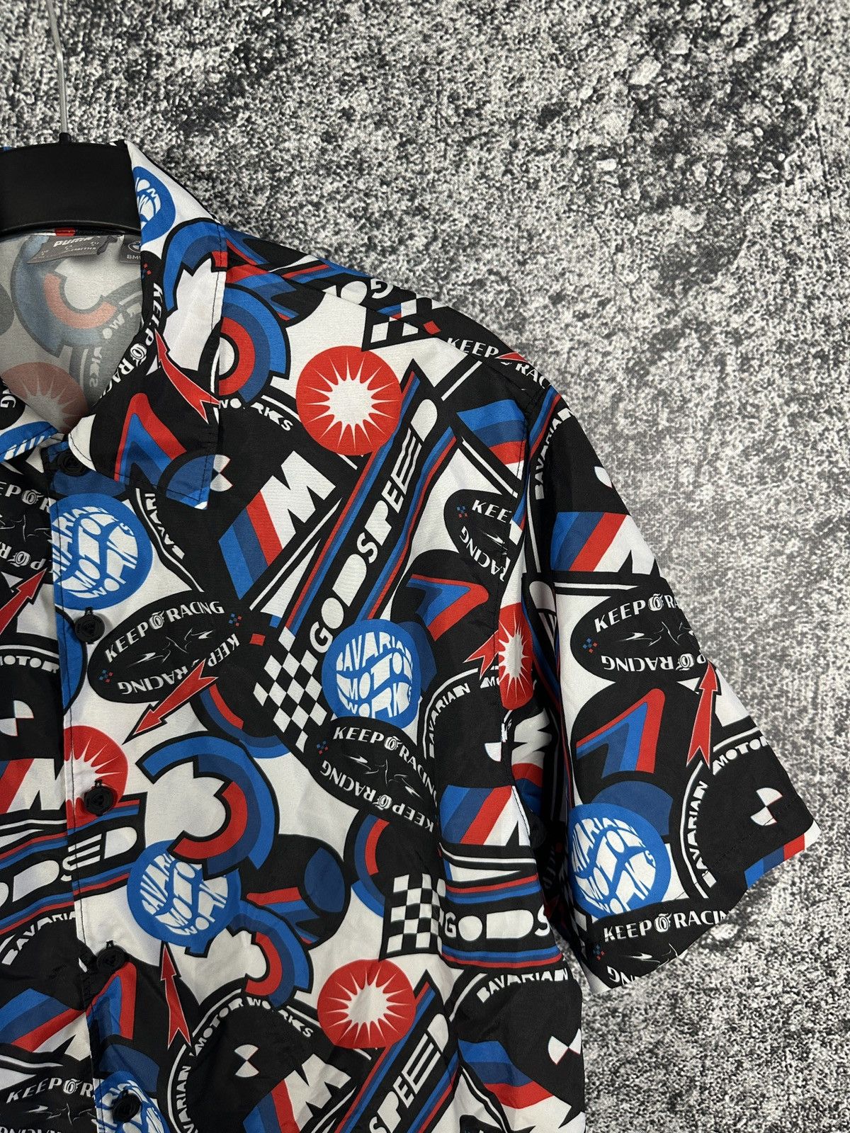 BMW × Puma BMW M Motorsport Puma Short Sleeve Racing Shirt Button Up Size US S / EU 44-46 / 1 - 2 Thumbnail