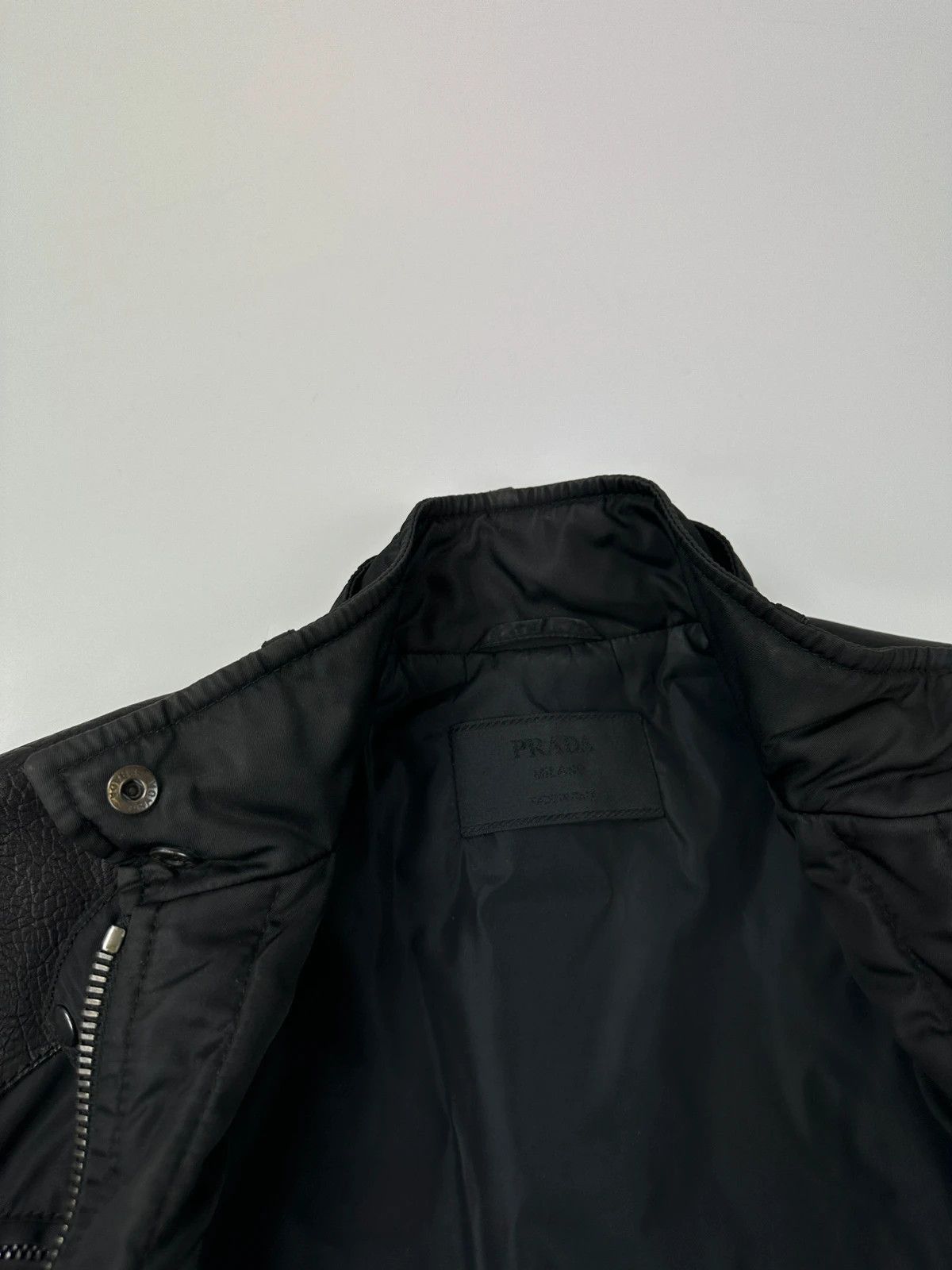 Prada Prada Milano Black Nylon & Leather Cargo Pockets Long Jacket Size M / US 6-8 / IT 42-44 - 8 Thumbnail