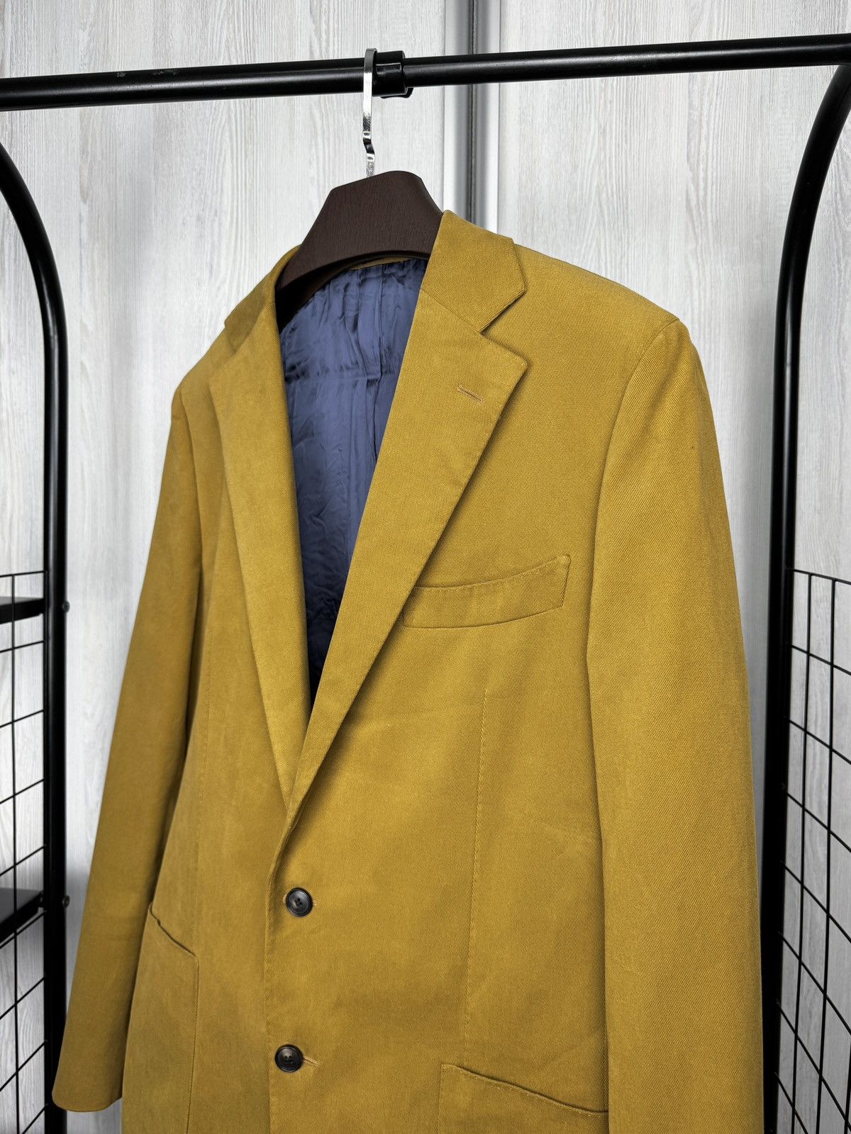 Suitsupply Suitsupply Caccioppoli Cotton Mustard lined blazer size 44 Size 44L - 4 Thumbnail
