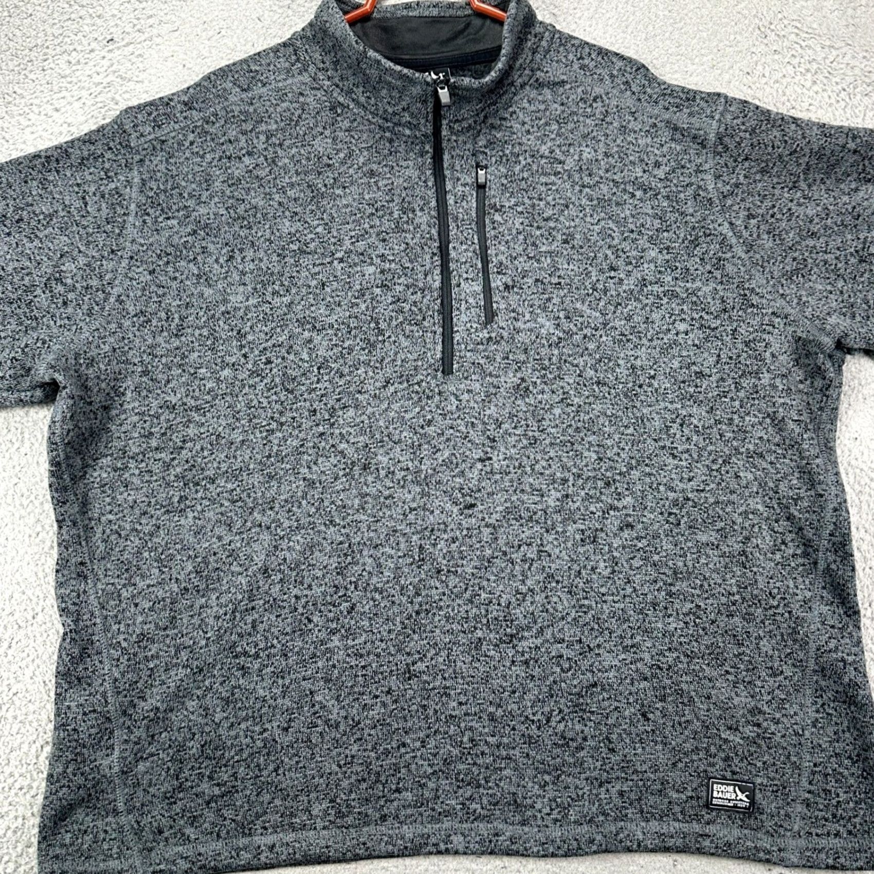 Eddie Bauer Eddie Bauer Sweatshirt Pullover Men 2XL Gray Quarter Zip Long Sleeve Pocket Logo Mock Neck Sports Knit Sweatshirt Size US XXL / EU 58 / 5 - 3 Thumbnail