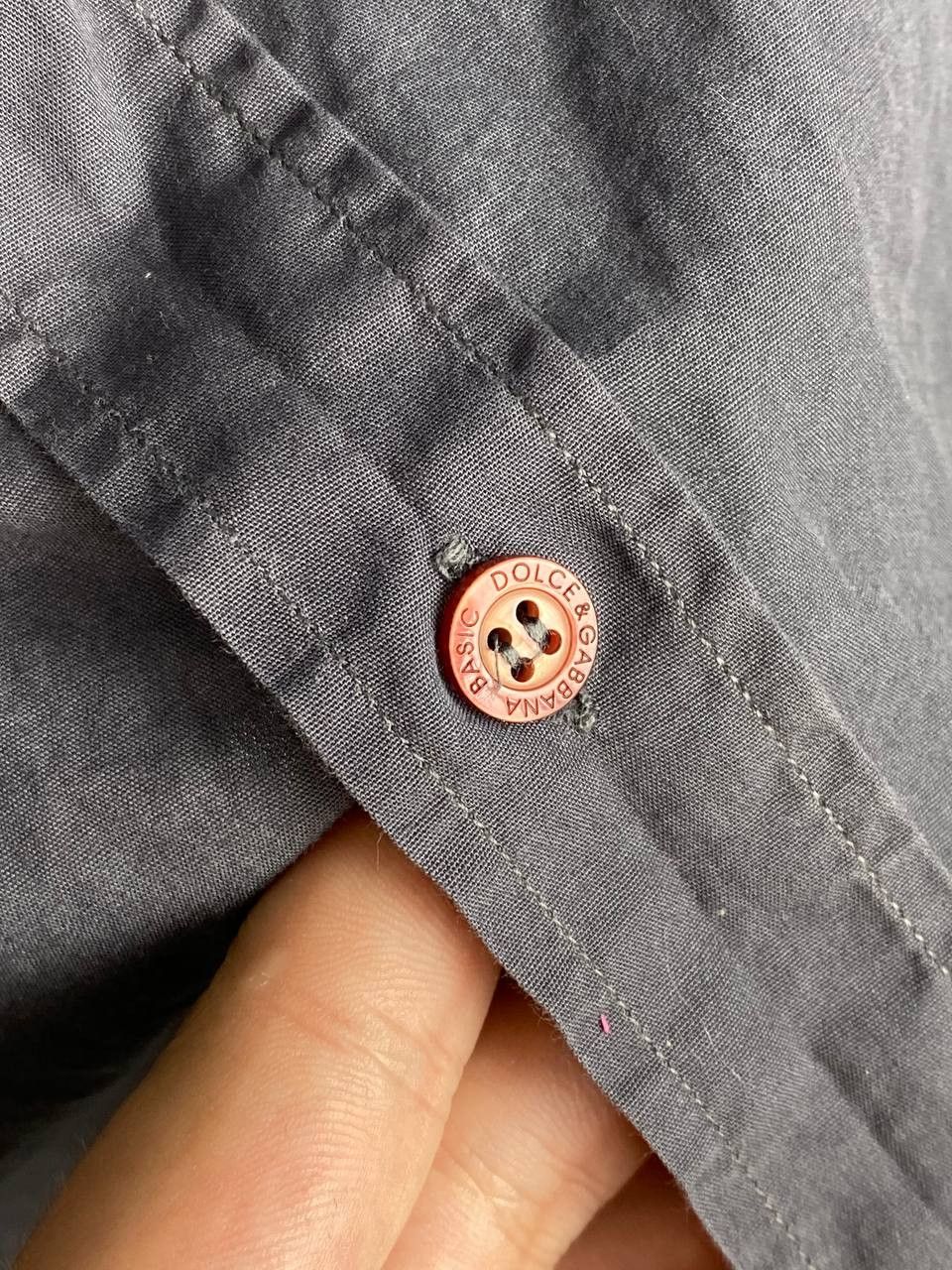 Dolce & Gabbana Dolce Gabbana Basic Grey Button Ups Shirt Size US XL / EU 56 / 4 - 5 Thumbnail
