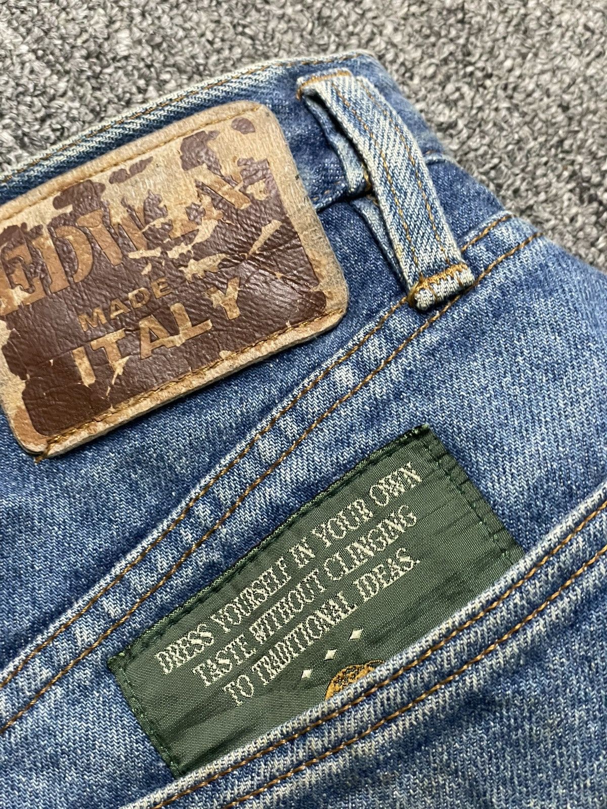 Edwin × Vintage Vintage EDWIN Loose Cut Ripped Jeans (117) Size US 28 / EU 44 - 11 Thumbnail