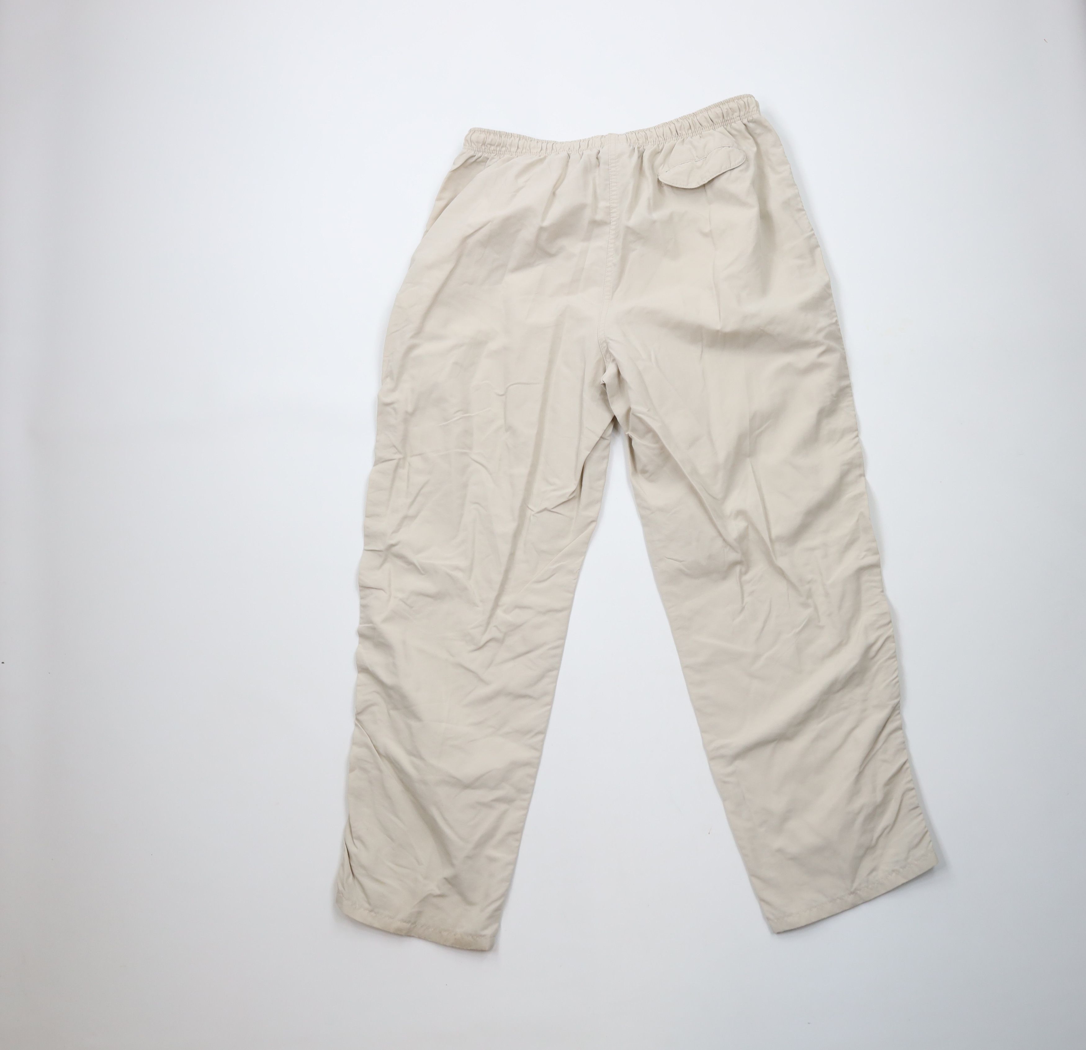 Lands' End × Vintage Vintage 90s Lands End Wide Leg Windbreaker Pants Beige USA Size 38" / US 16 / IT 52 - 11 Thumbnail