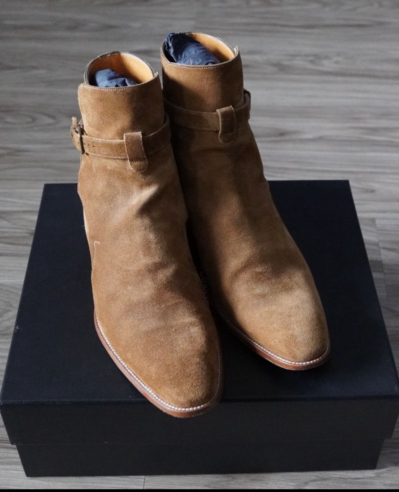 Saint Laurent Paris FW16 Saint Laurent Paris Wyatt Jodhpur Boot in Tan Suede Size US 11 / EU 44 - 4 Thumbnail