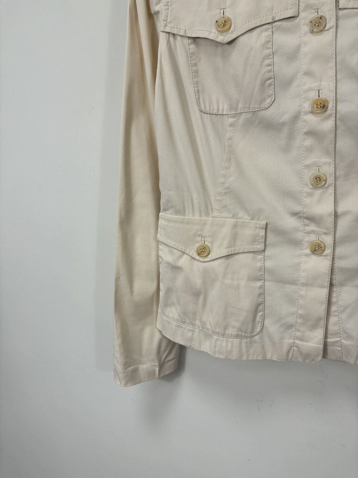 Prada Prada Women’s Cream Multipocket Cotton Nylon Collared Jacket Size M / US 6-8 / IT 42-44 - 7 Thumbnail