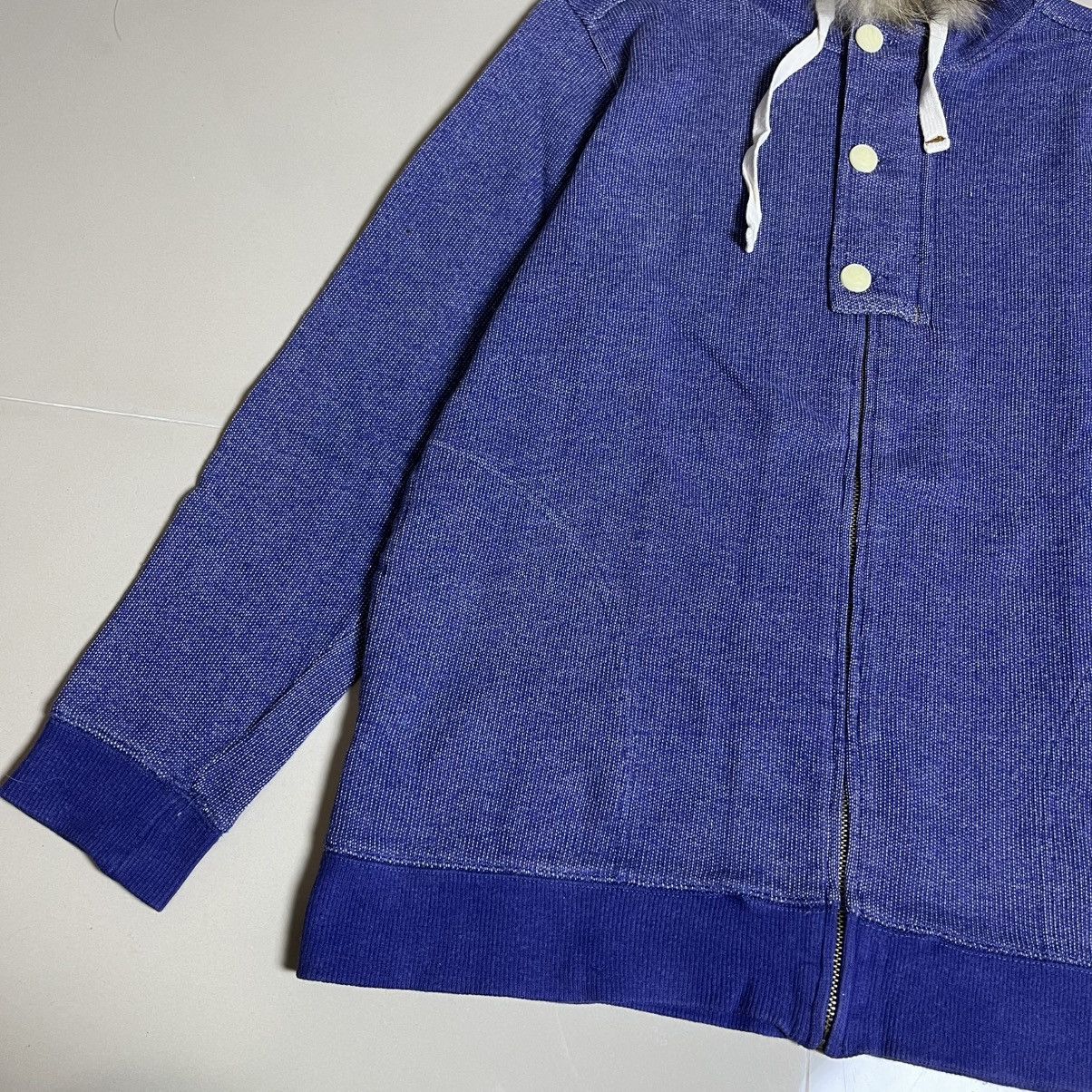 If Six Was Nine Northern Truck Japan Faux Fur Denim Hoodie Jacket Size US L / EU 52-54 / 3 - 2 Thumbnail
