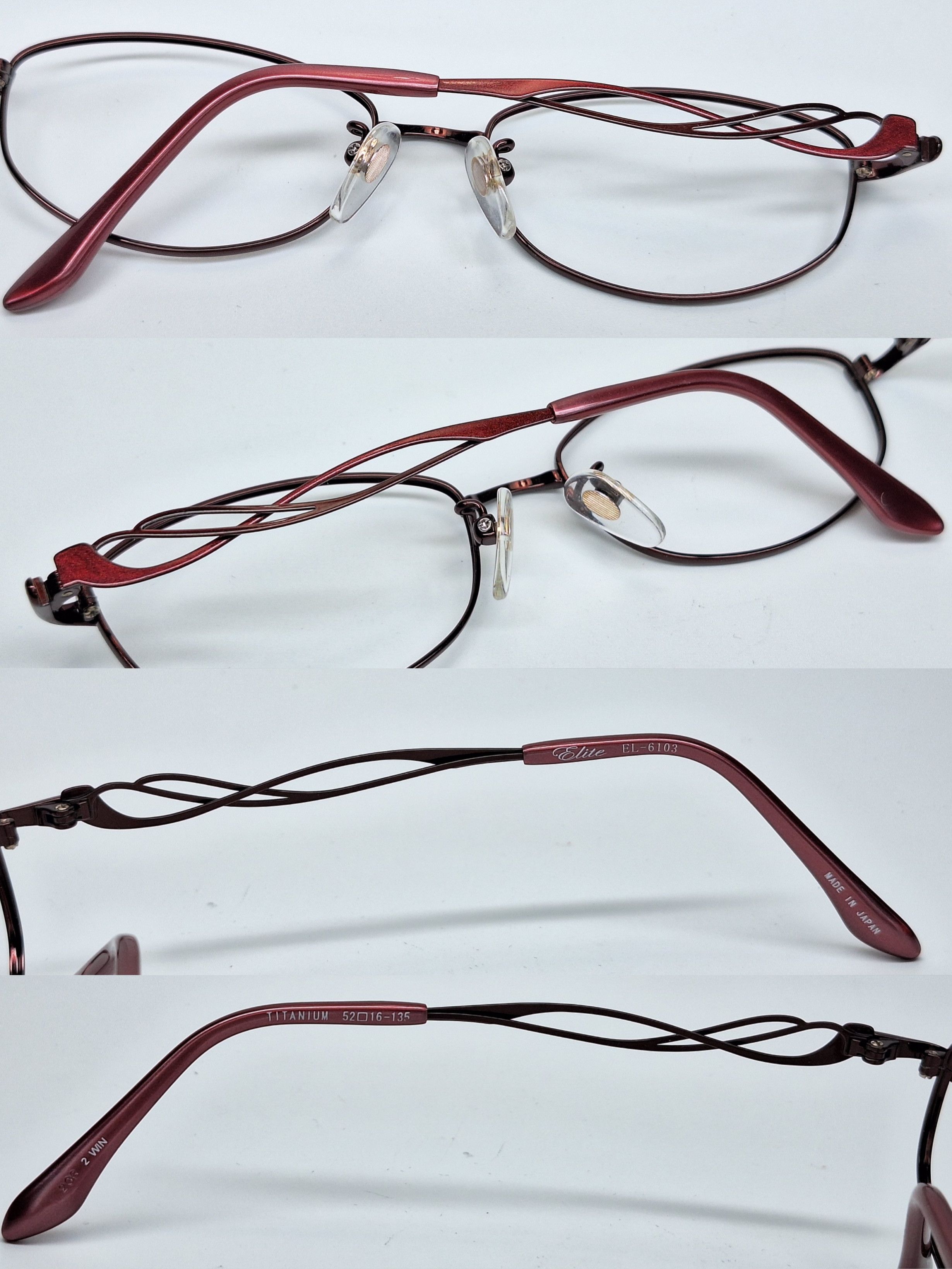 Other ELITE EL-6103 Wine Titan-P Flexible Twisted Temple Frame Size ONE SIZE - 2 Thumbnail