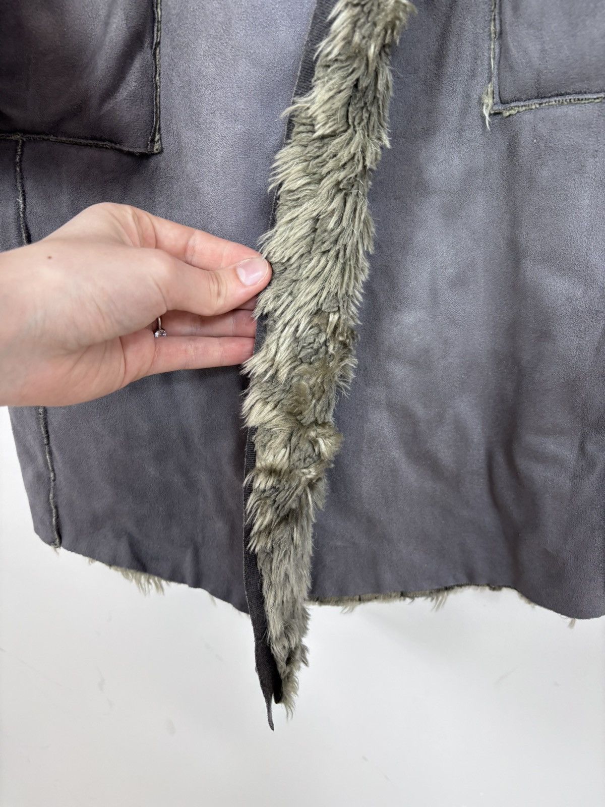 Armani Armani Jeans Vintage Women’s Vegan Leather Fur Coat Jacket Size S / US 4 / IT 40 - 12 Thumbnail