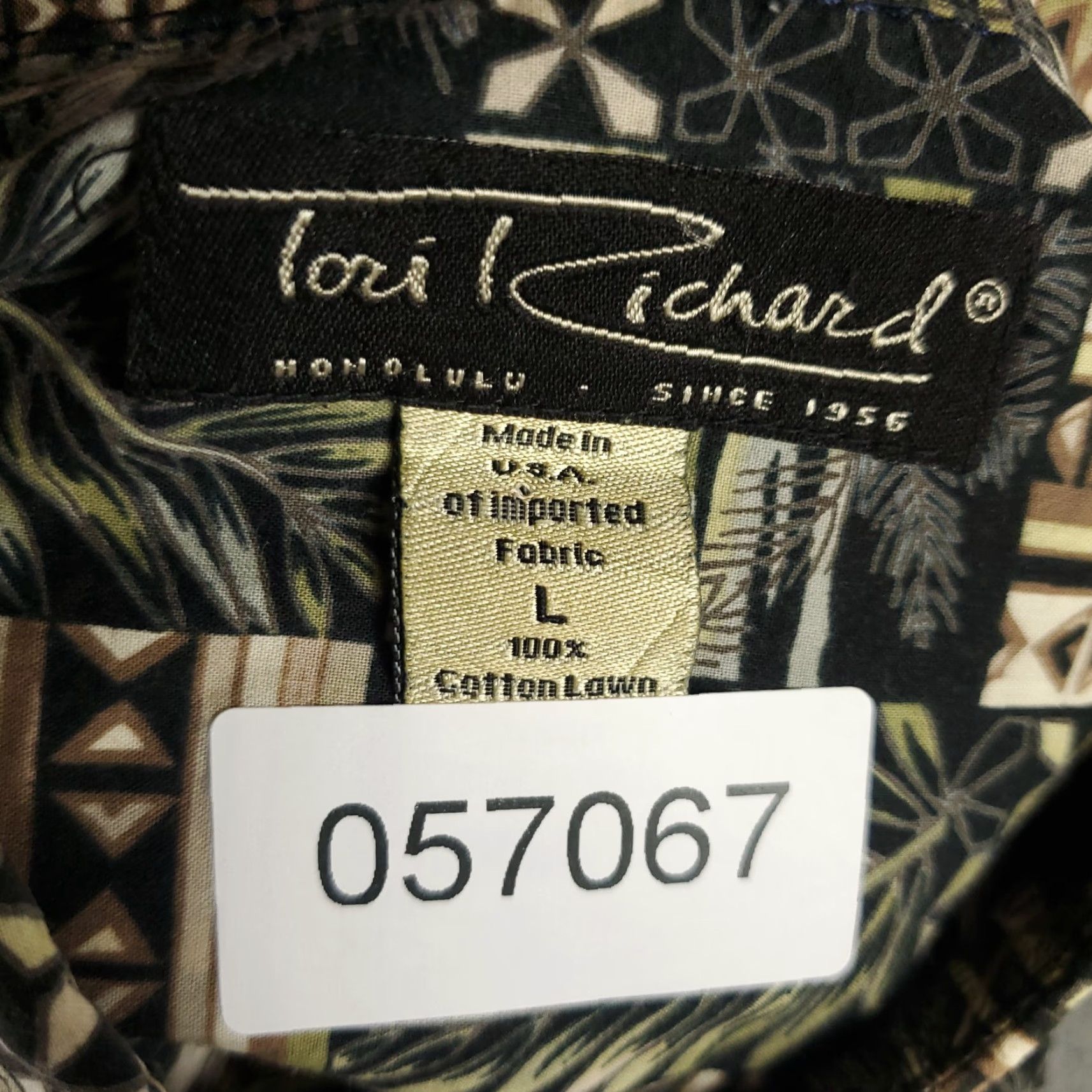 Tori Richard VINTAGE? No — Tori Richard Shirt Mens Large Black Abstract Hawaiian Button Up Short Sleeve Size US L / EU 52-54 / 3 - 6 Thumbnail
