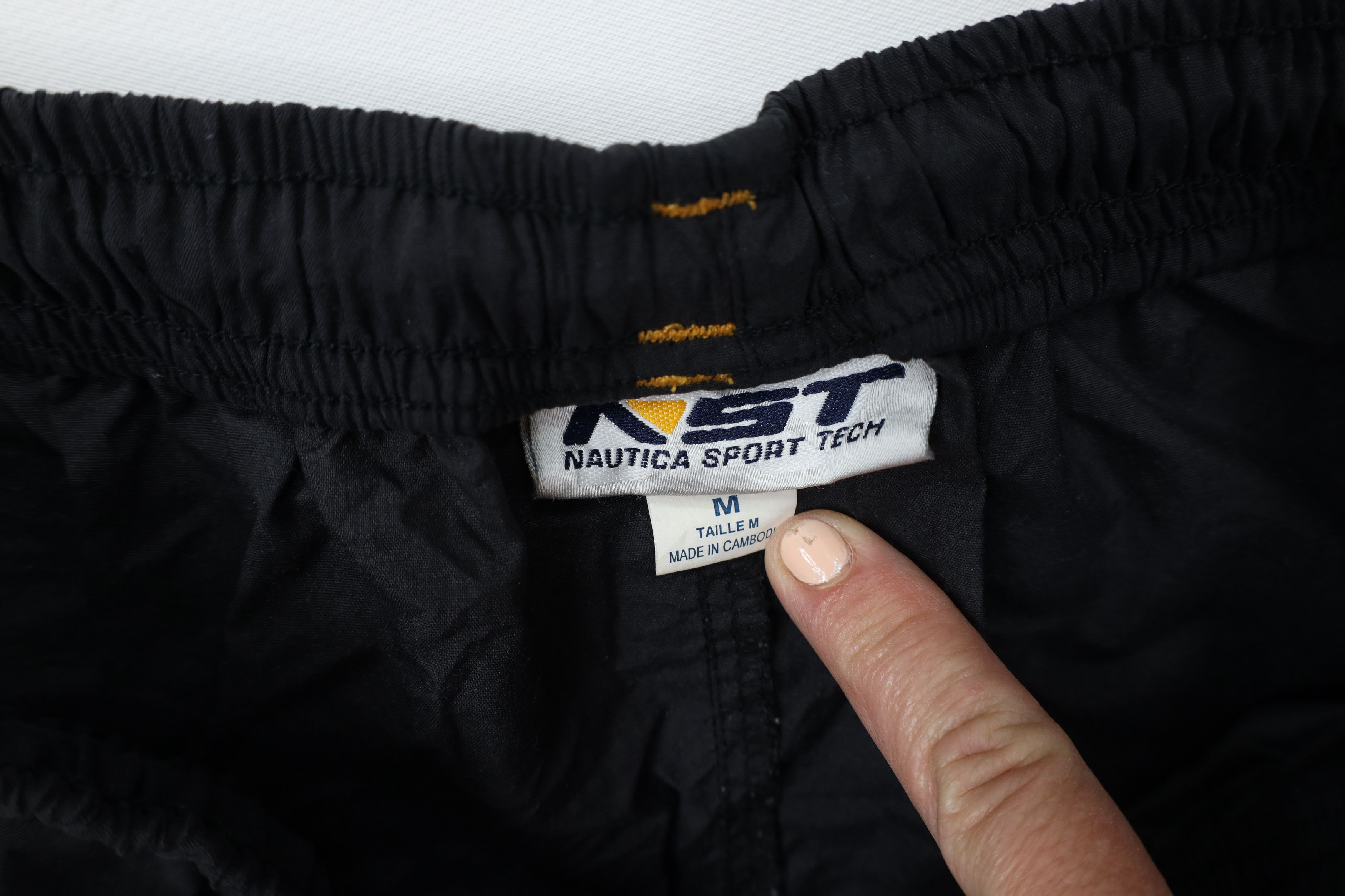 Nautica × Vintage Vintage 90s Nautica Sport Tech Spell Above Knee Shorts Black Size US 32 / EU 48 - 7 Thumbnail