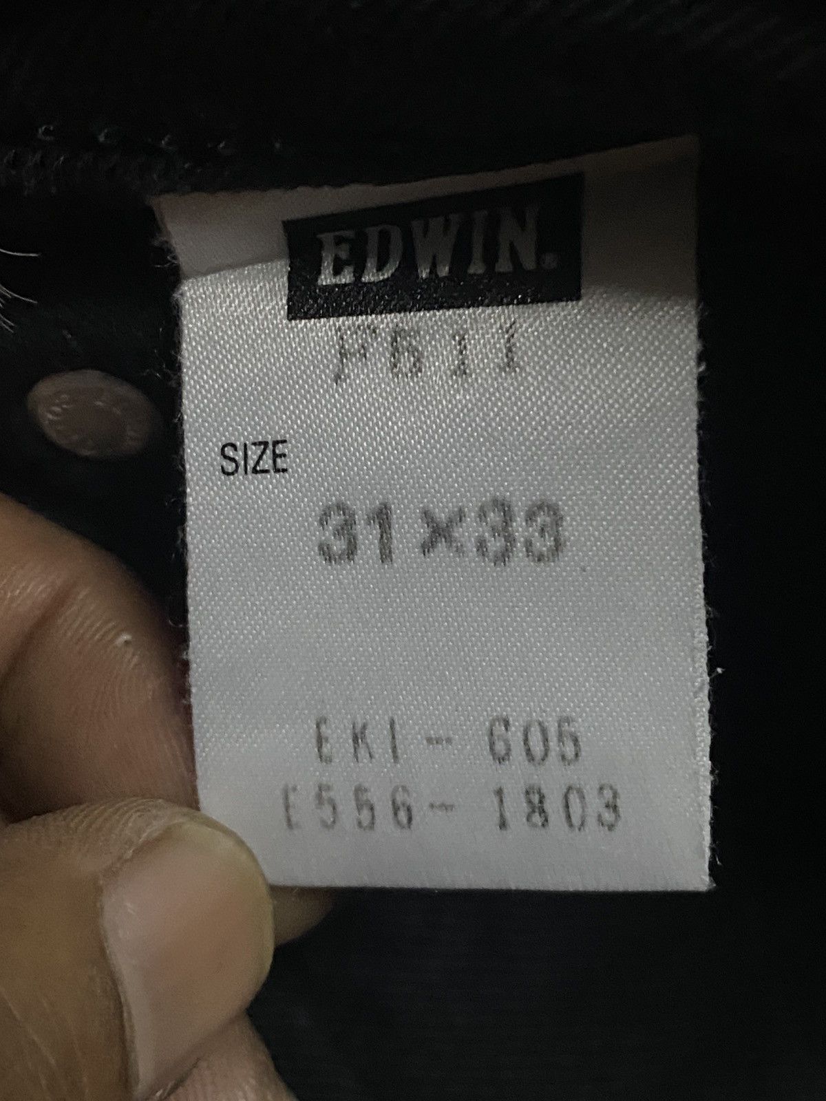 Japanese Brand Vintage Edwin 503 Black Denim Distressed Loose Jeans Size US 32 / EU 48 - 17 Thumbnail