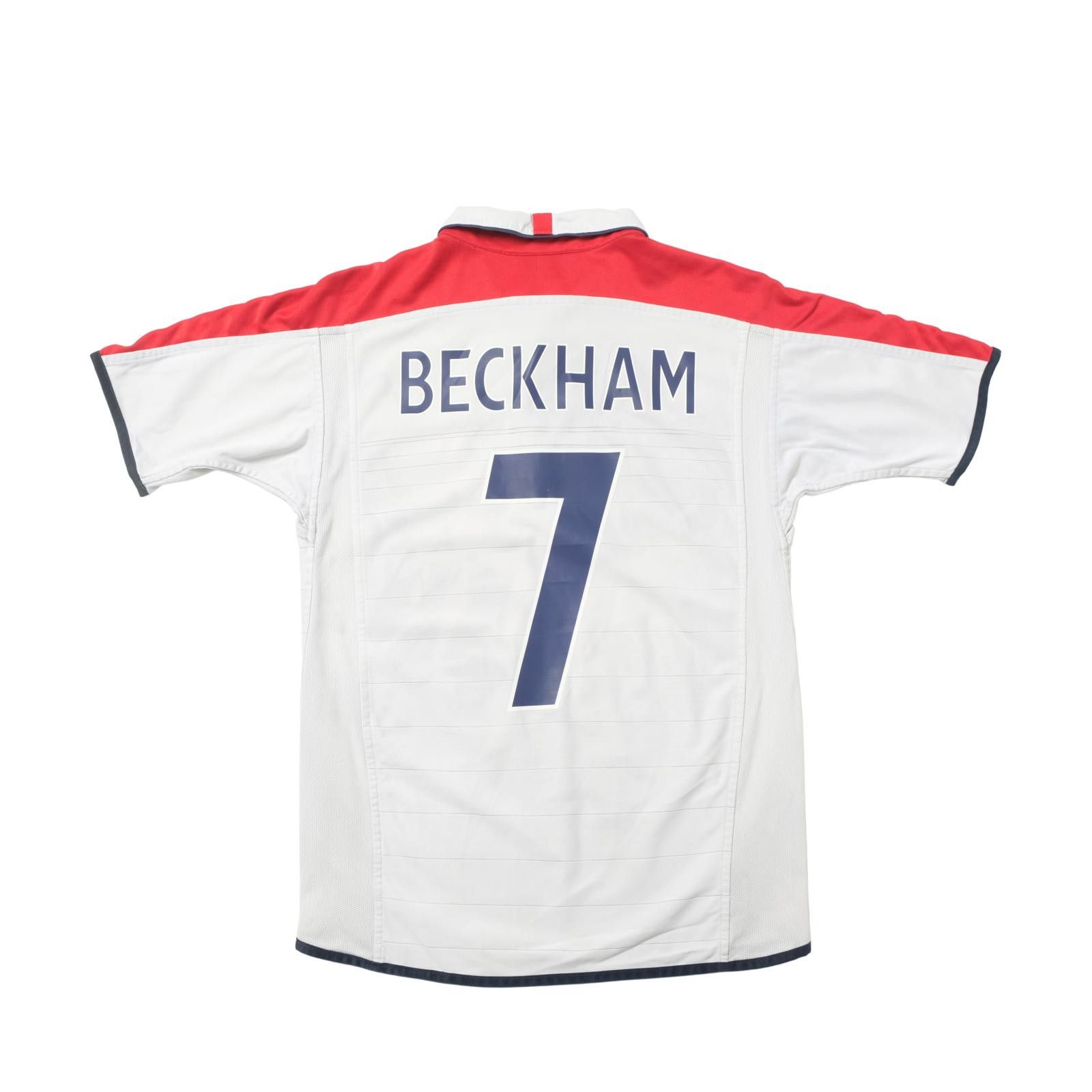 激レア90s 新品 BECKHAM England ユニフォーム スキッパーポロ England Beckham Retro Shirt Jersey BNWT M L XL Football