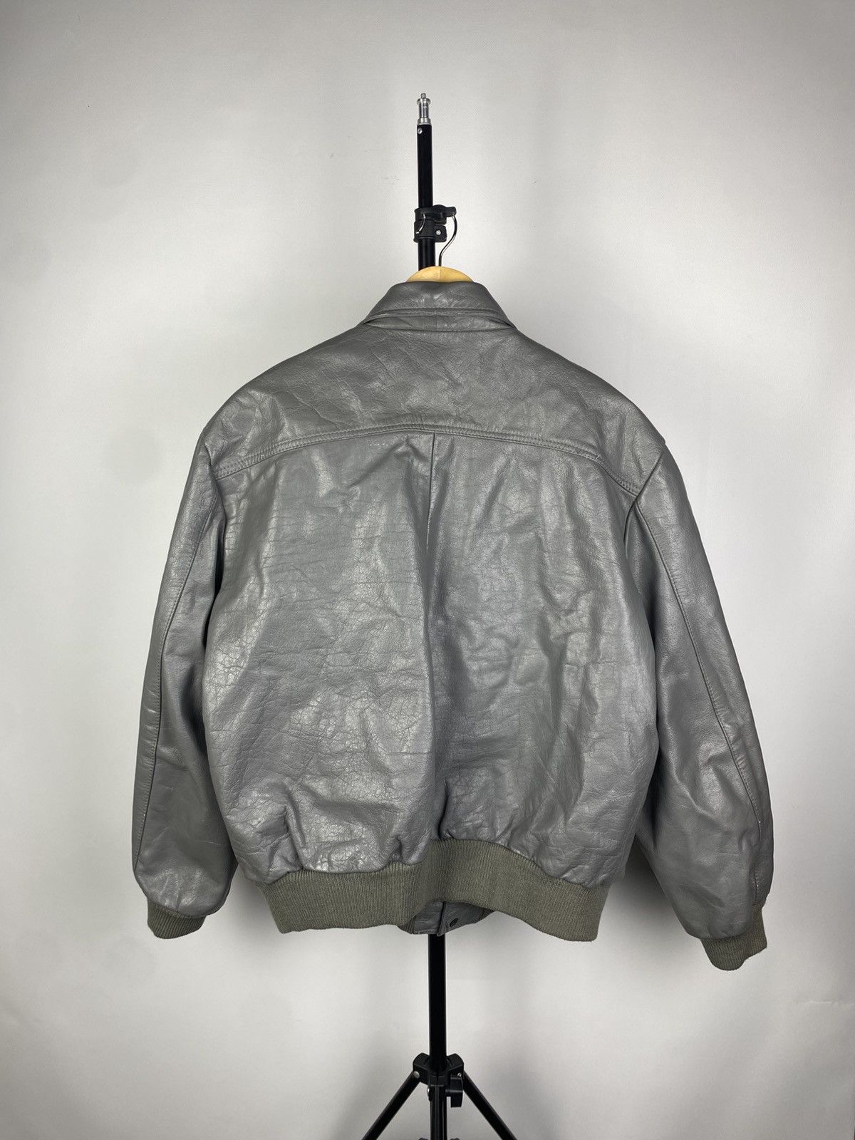 Leather × Vintage Vintage Genuine Leather MOTO Bomber Jacket Rock Punk Size US M / EU 48-50 / 2 - 8 Thumbnail