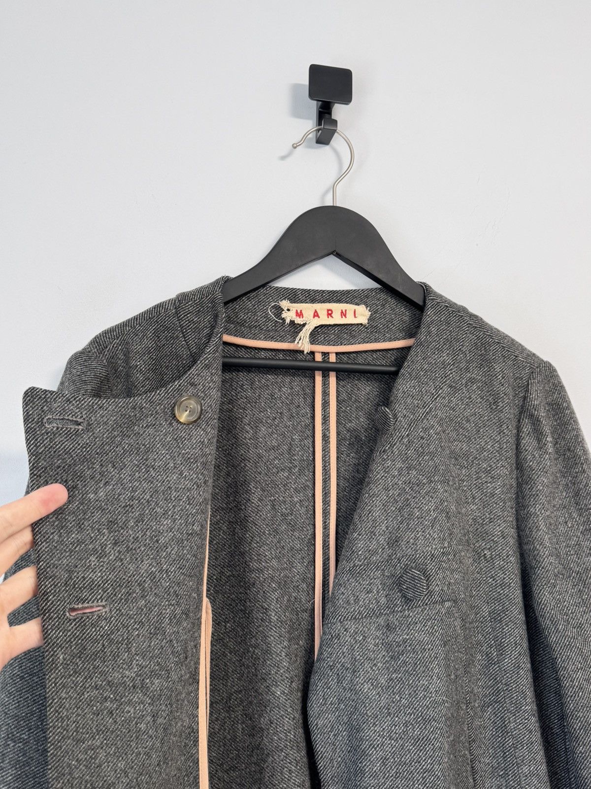 Marni Marni Trench Coat Wool Vintage Size L / US 10 / IT 46 - 10 Thumbnail
