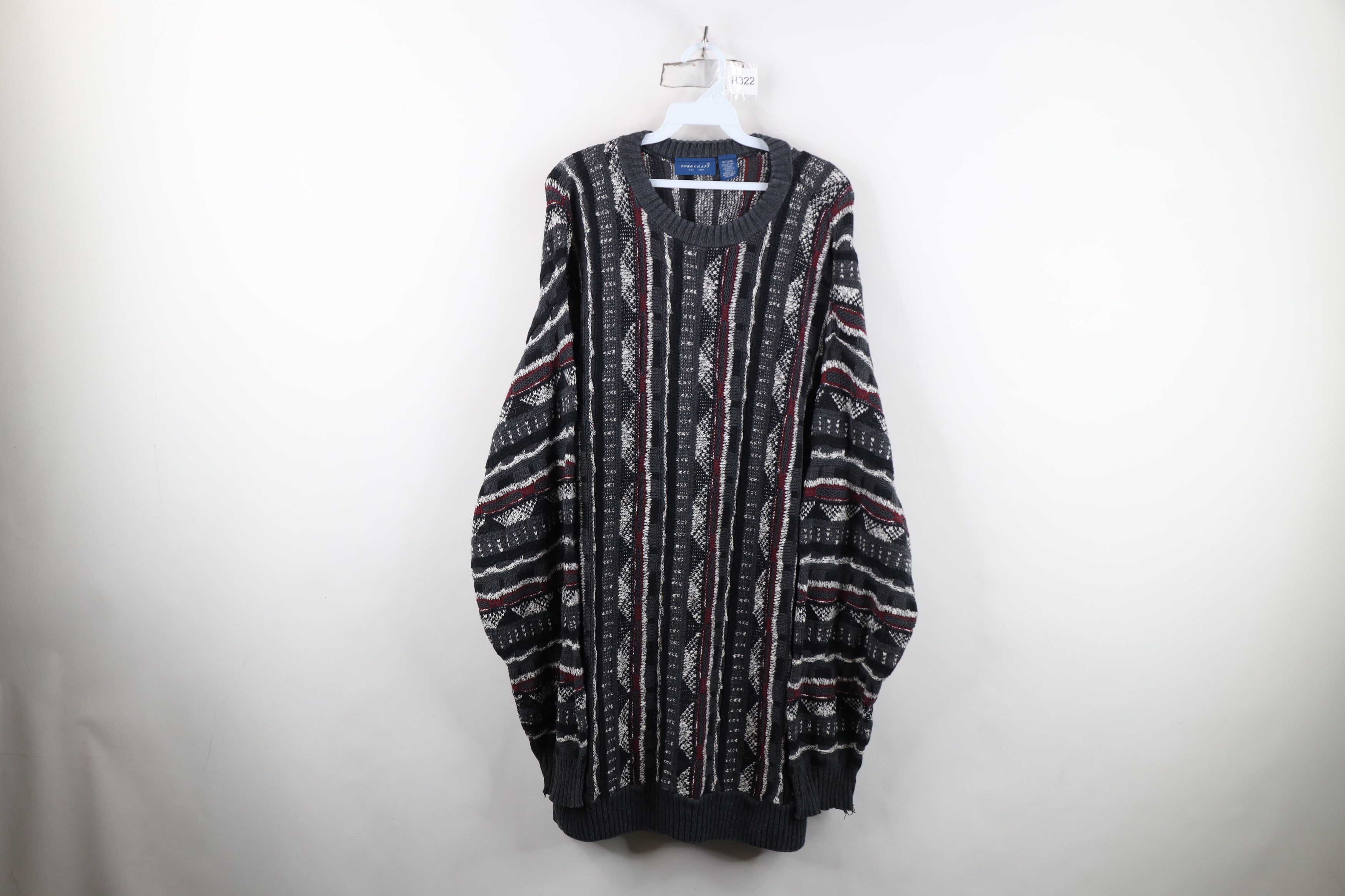 Vintage Vintage 90s Coogi Style Striped Knit Crewneck Sweater Size US XL / EU 56 / 4 - 1 Thumbnail